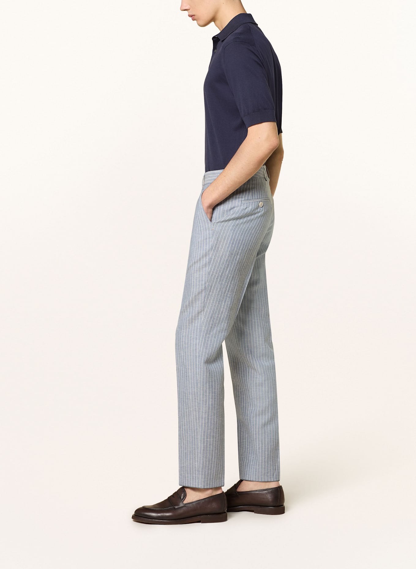 BOSS Anzughose GEE Slim Fit mit Leinen: 451 LIGHT/PASTEL BLUE