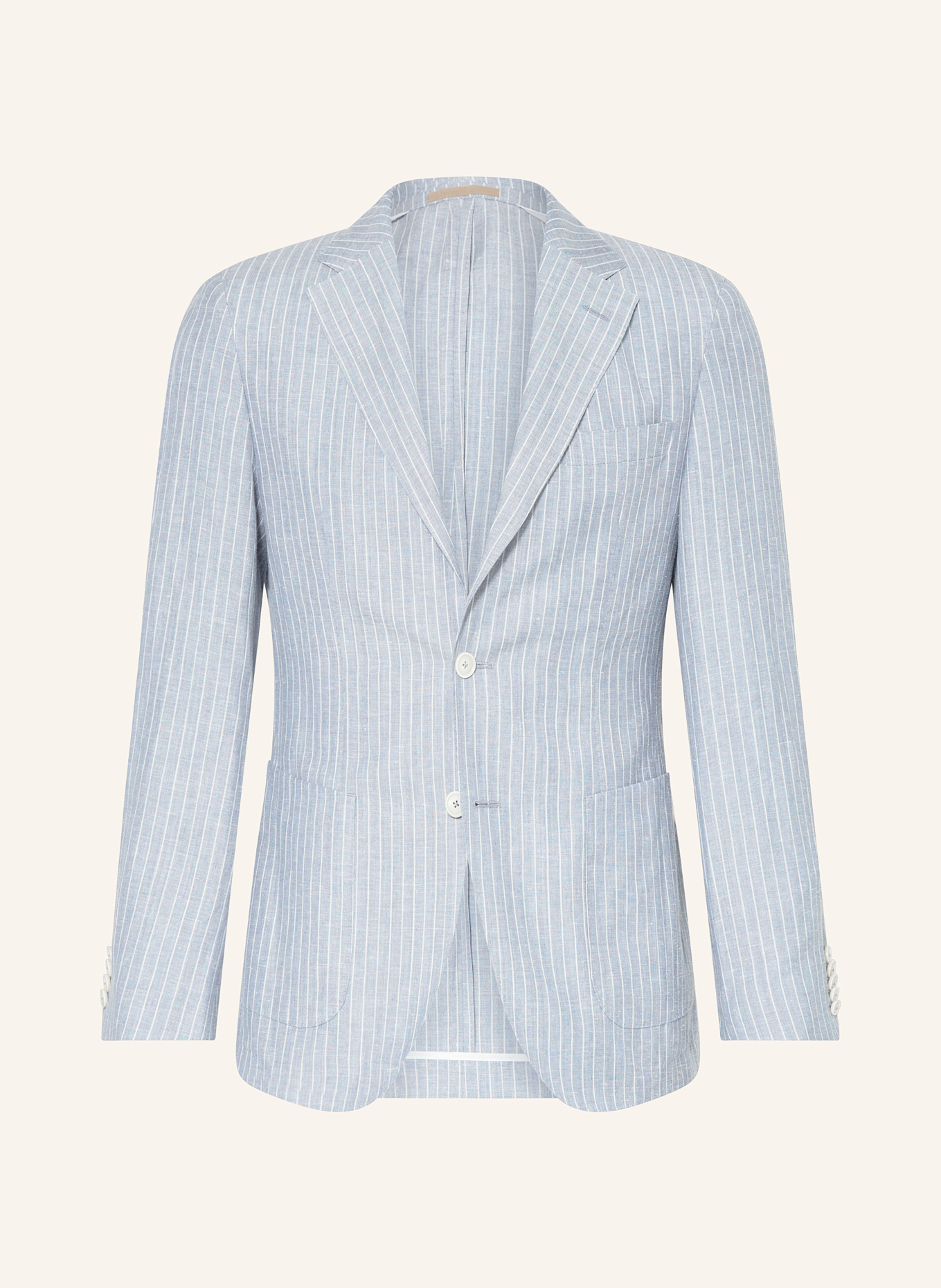 BOSS Anzugsakko HESTON Slim Fit mit Leinen: 451 LIGHT/PASTEL BLUE