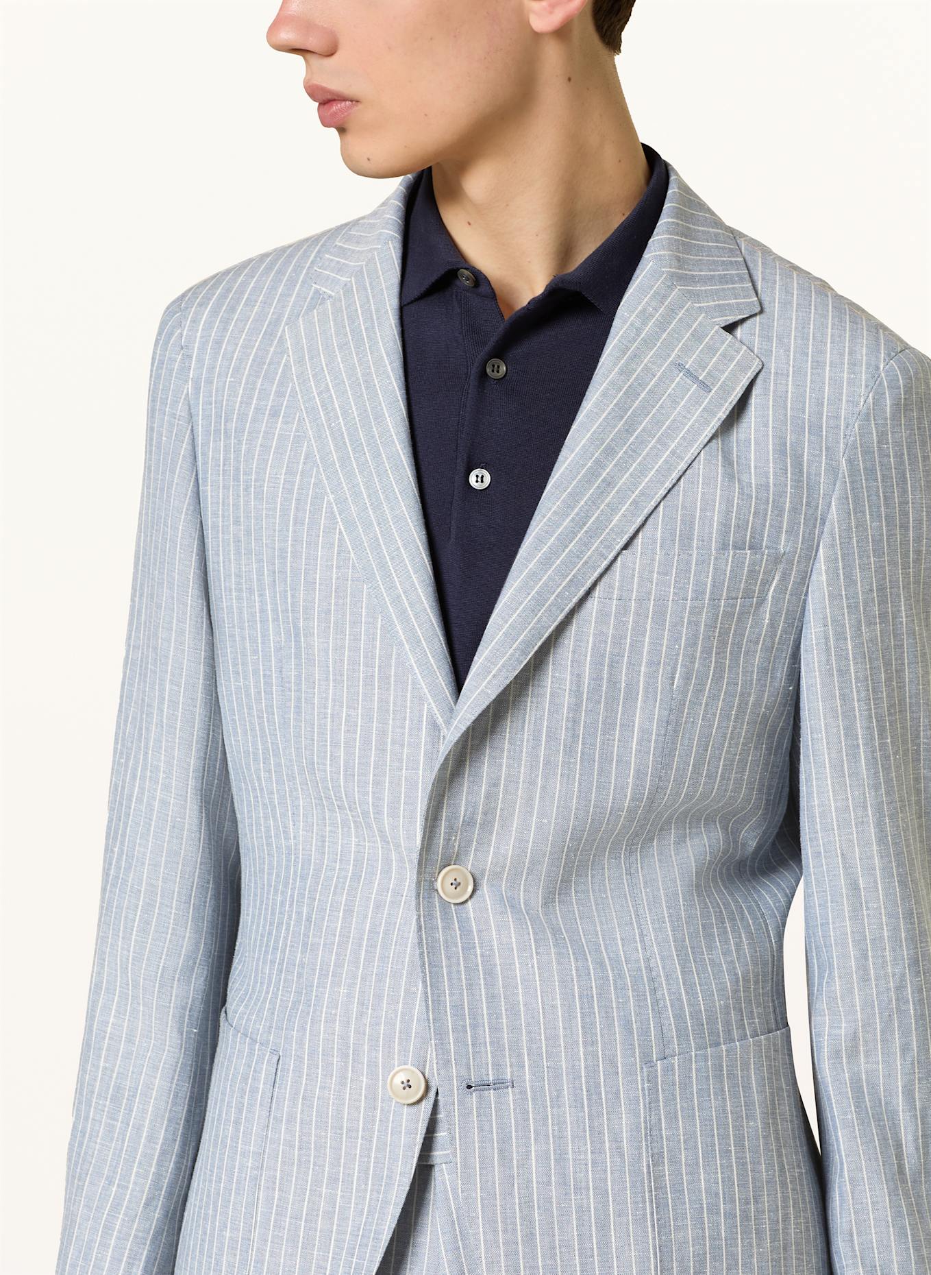 BOSS Anzugsakko HESTON Slim Fit mit Leinen: 451 LIGHT/PASTEL BLUE