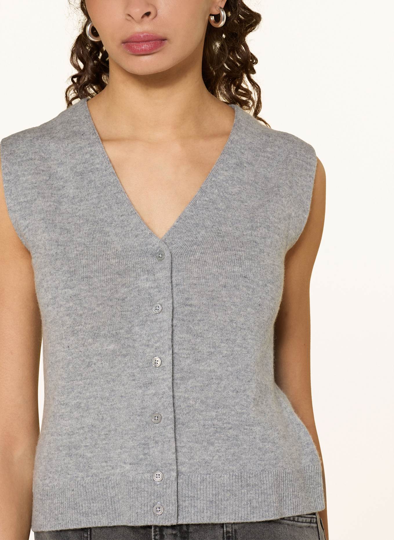 MRS & HUGS Strickweste mit Cashmere: GRAU