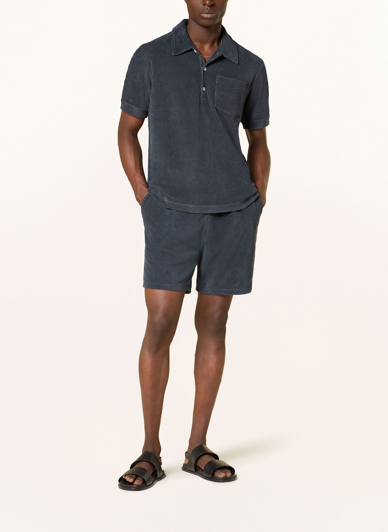 CLOSED Frotteeshorts Regular Fit, Farbe: DUNKELBLAU (Bild 2)