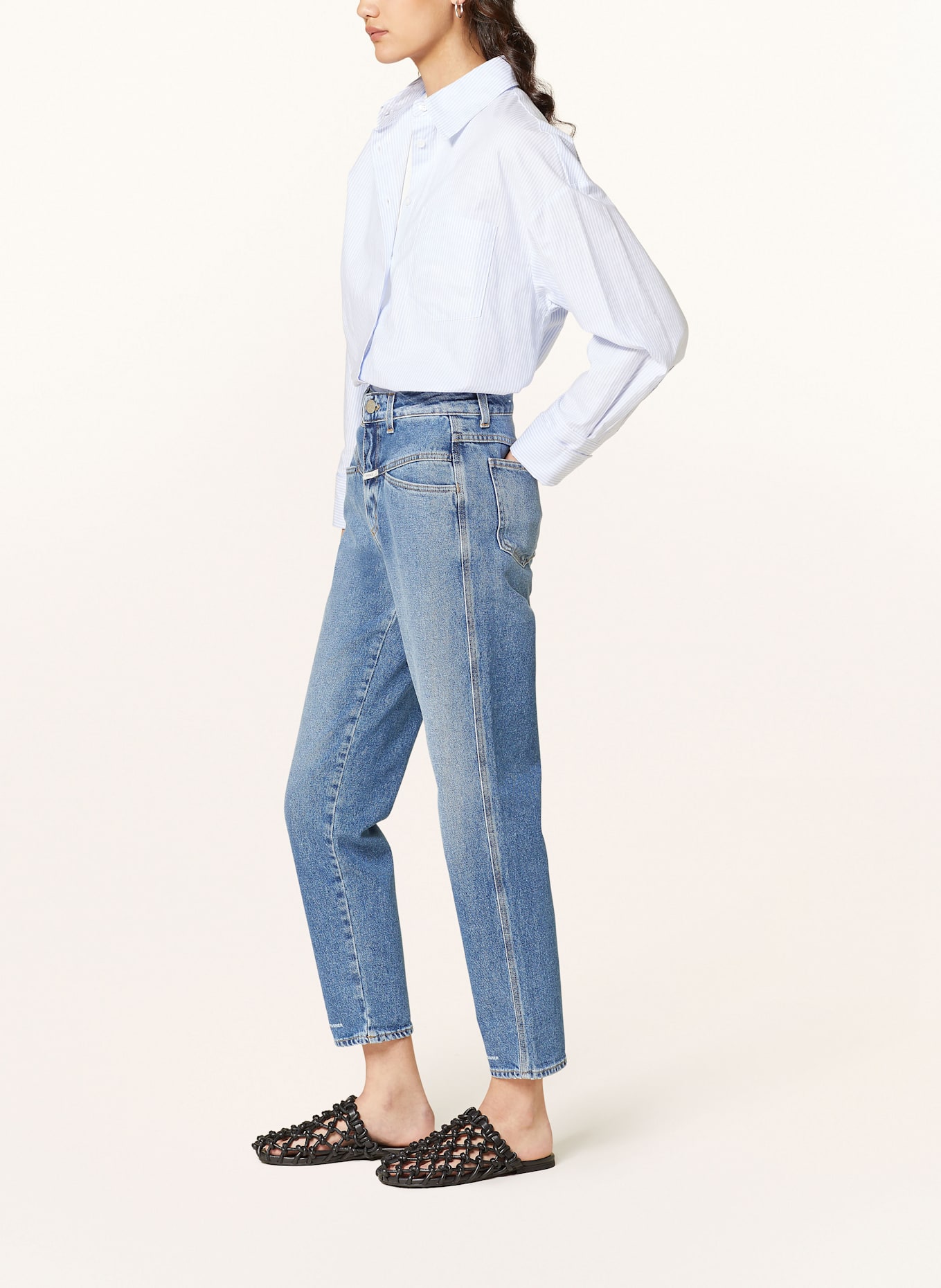 CLOSED Tapered Jeans PEDAL PUSHER: MBL MID BLUE