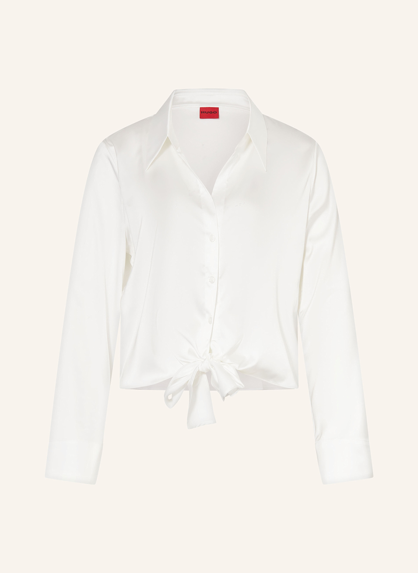 HUGO Satinbluse ERRIKA: WEISS