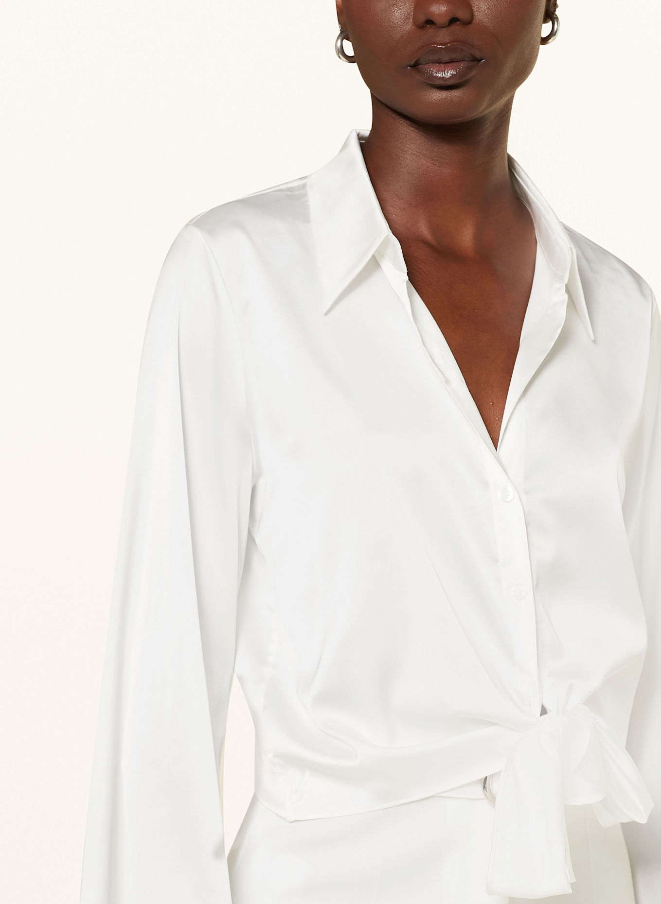 HUGO Satinbluse ERRIKA: WEISS