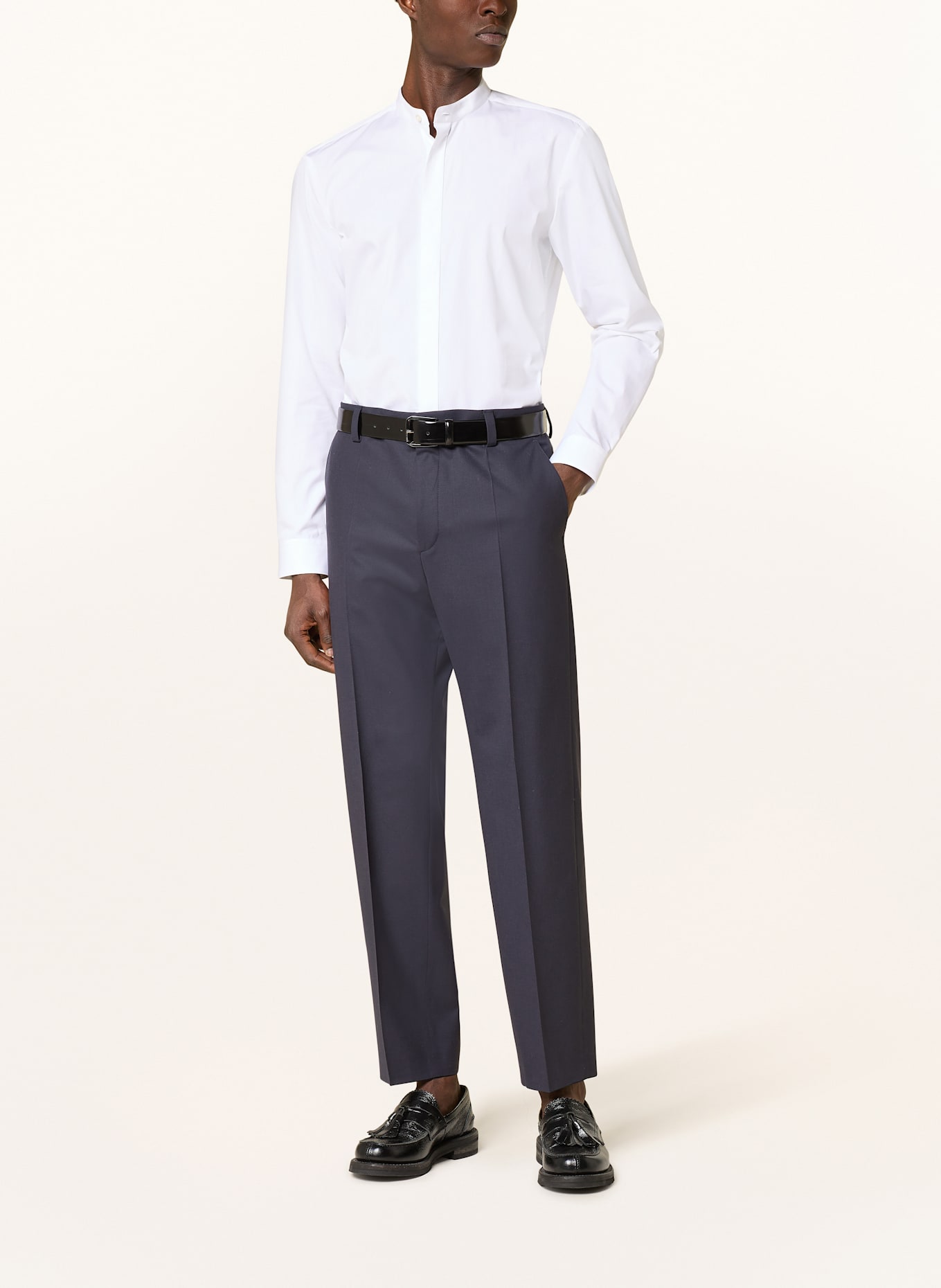 HUGO Koszula KALEB slim fit ze stójką: BIAŁY