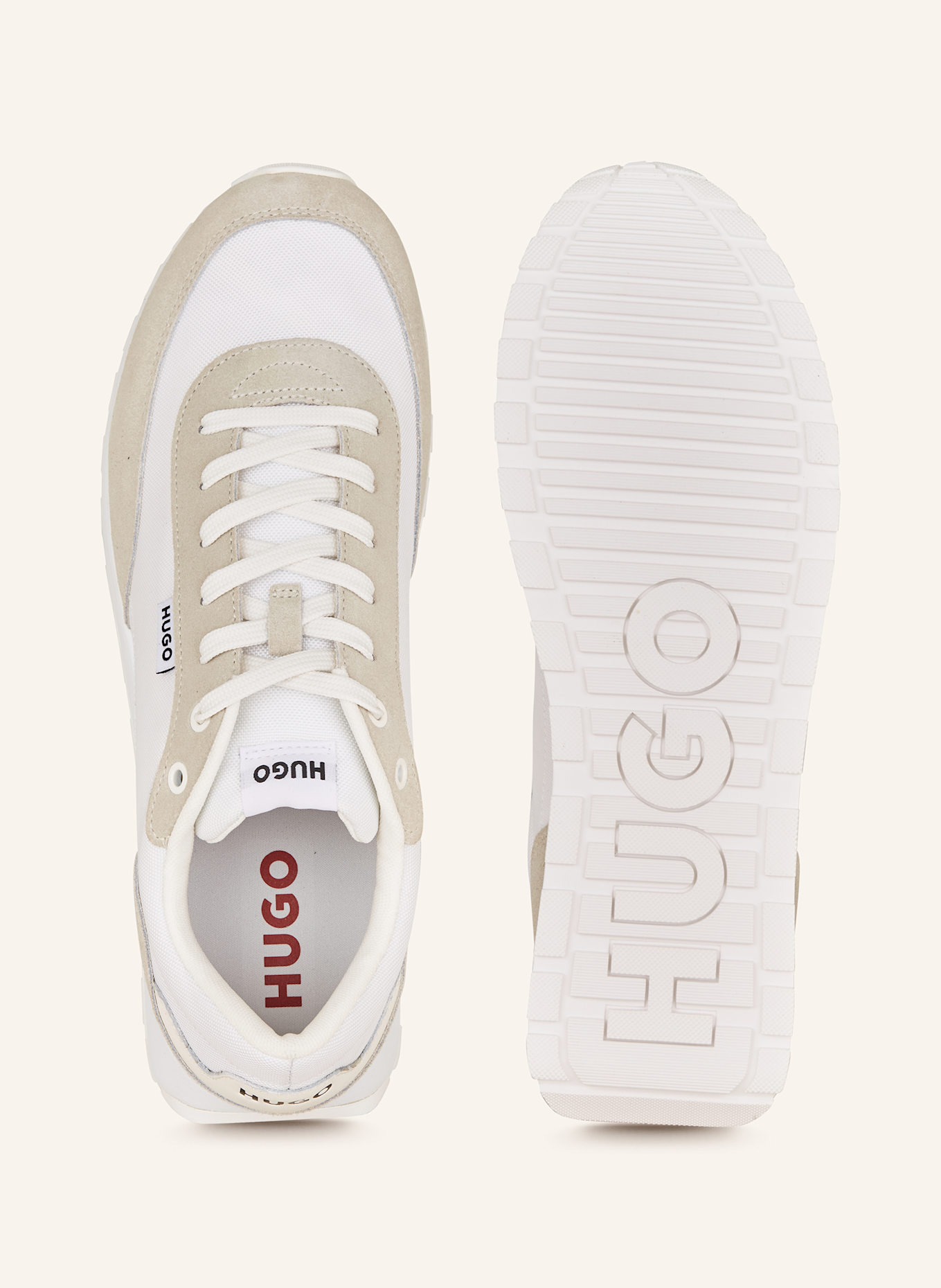HUGO Sneaker ICELIN: WEISS/ CREME