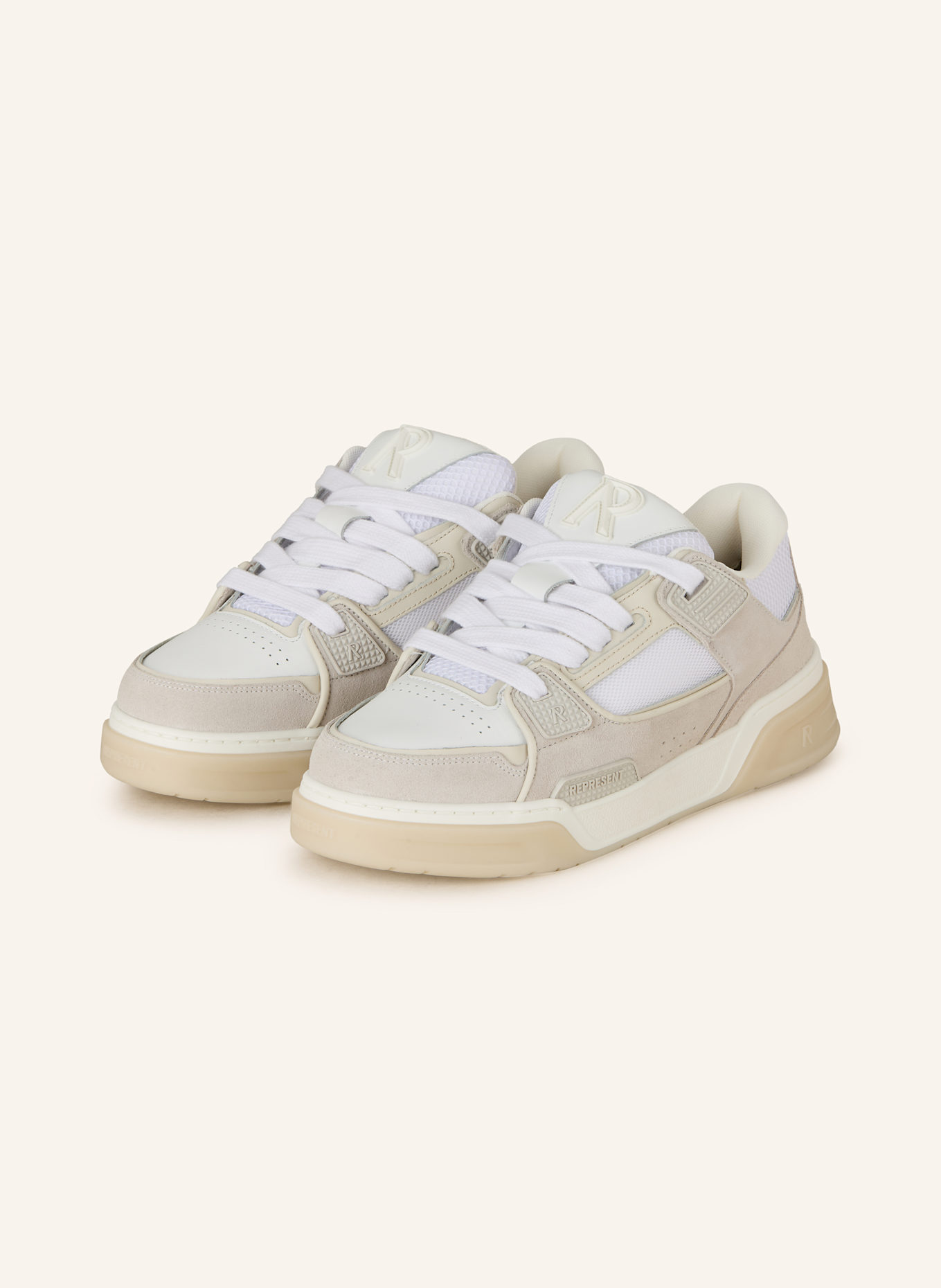 REPRESENT Sneaker STUDIO: CREME / WEISS