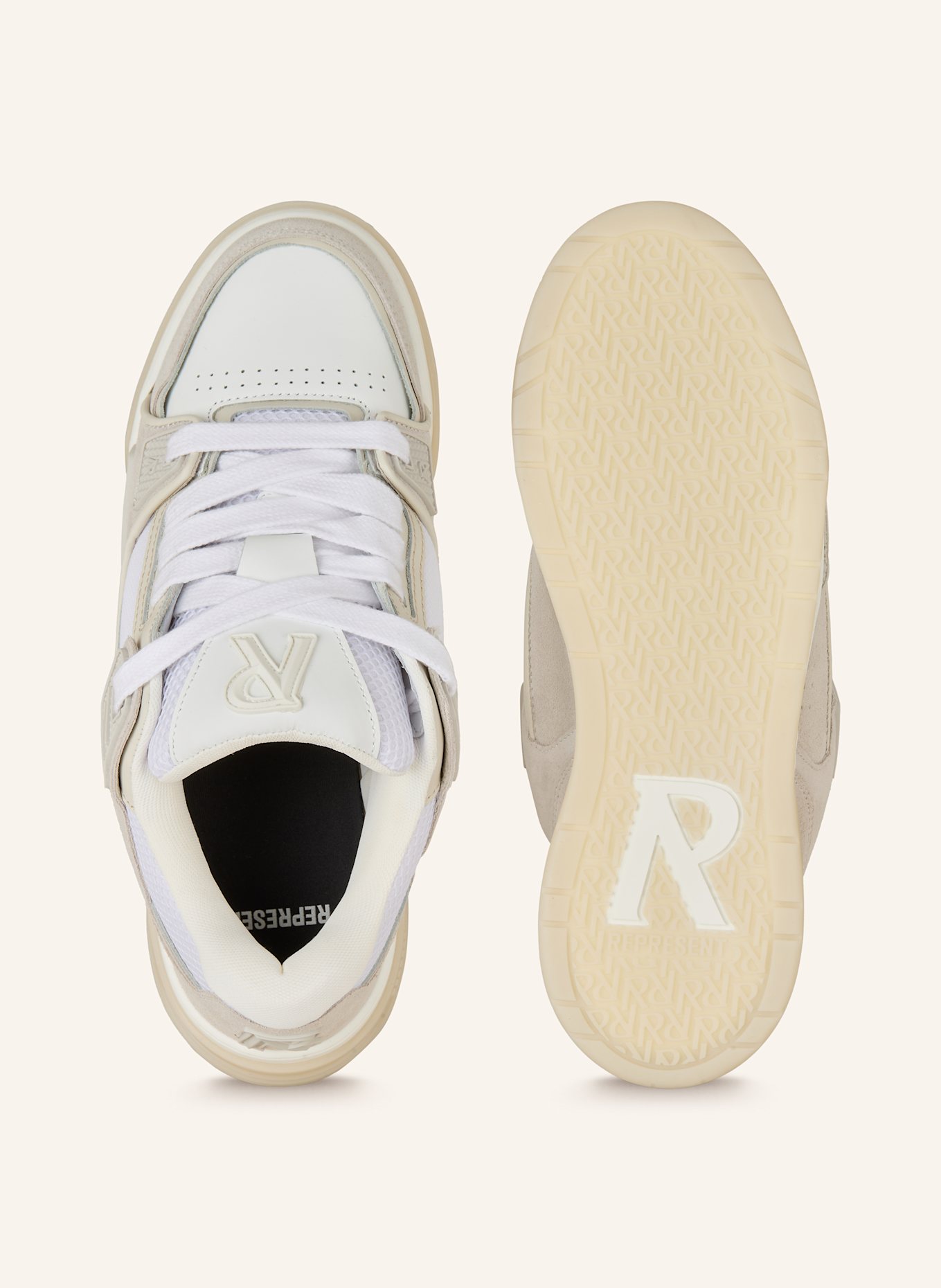 REPRESENT Sneaker STUDIO: CREME / WEISS