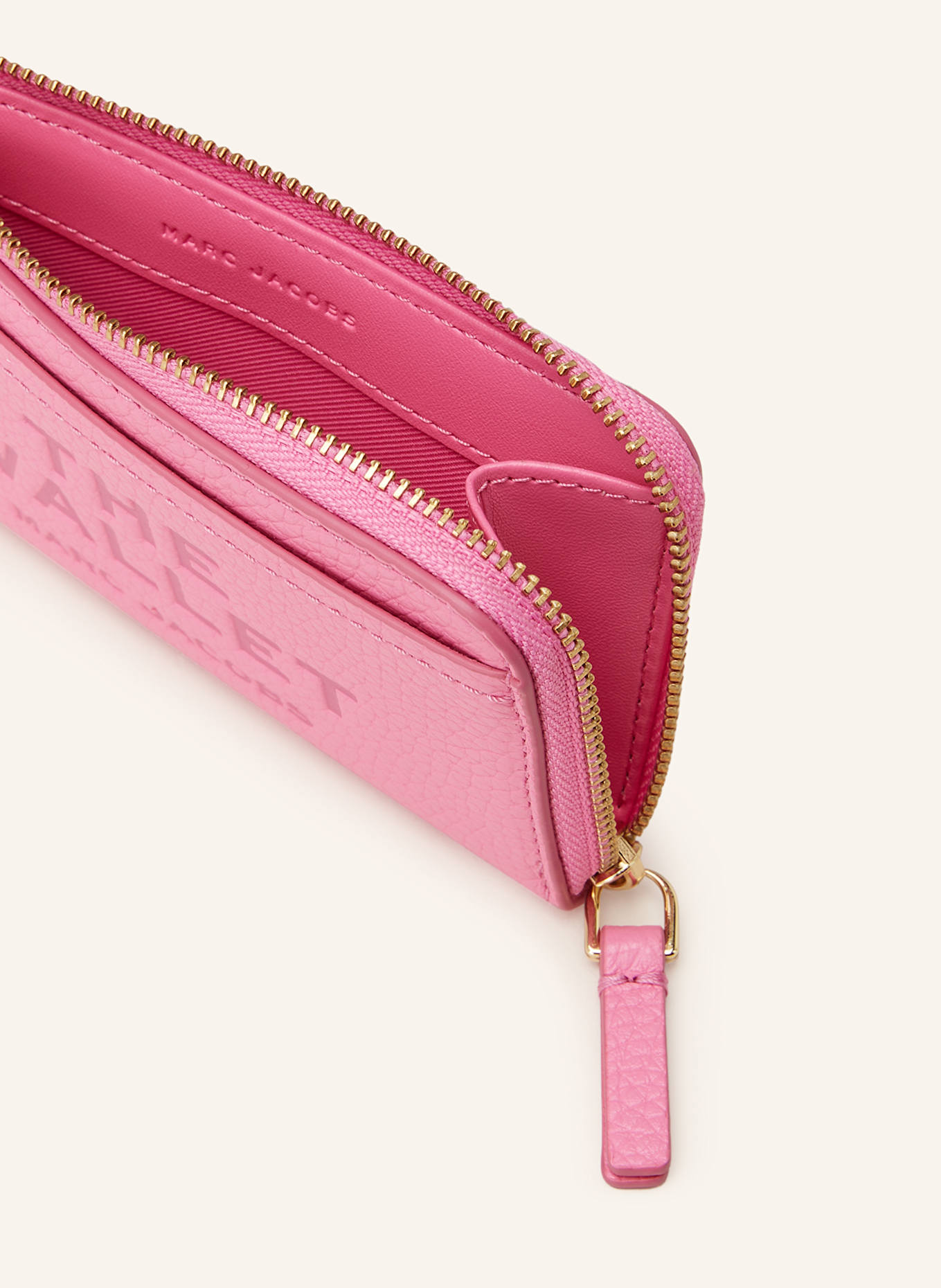 MARC JACOBS Geldbörse THE LEATHER TOP ZIP MULTI WALLET: PINK