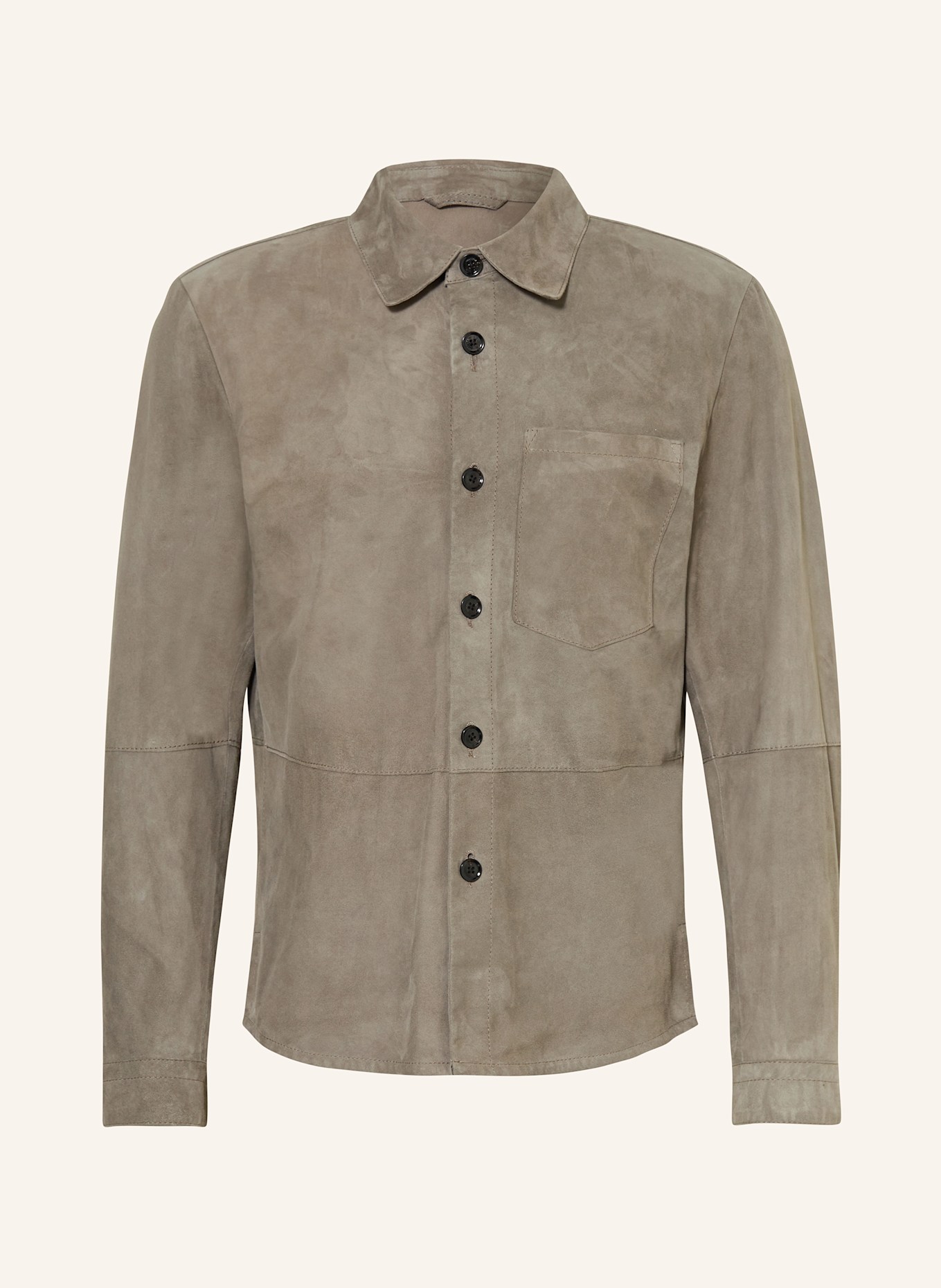 STRELLSON Overjacket CHADRON aus Leder: TAUPE