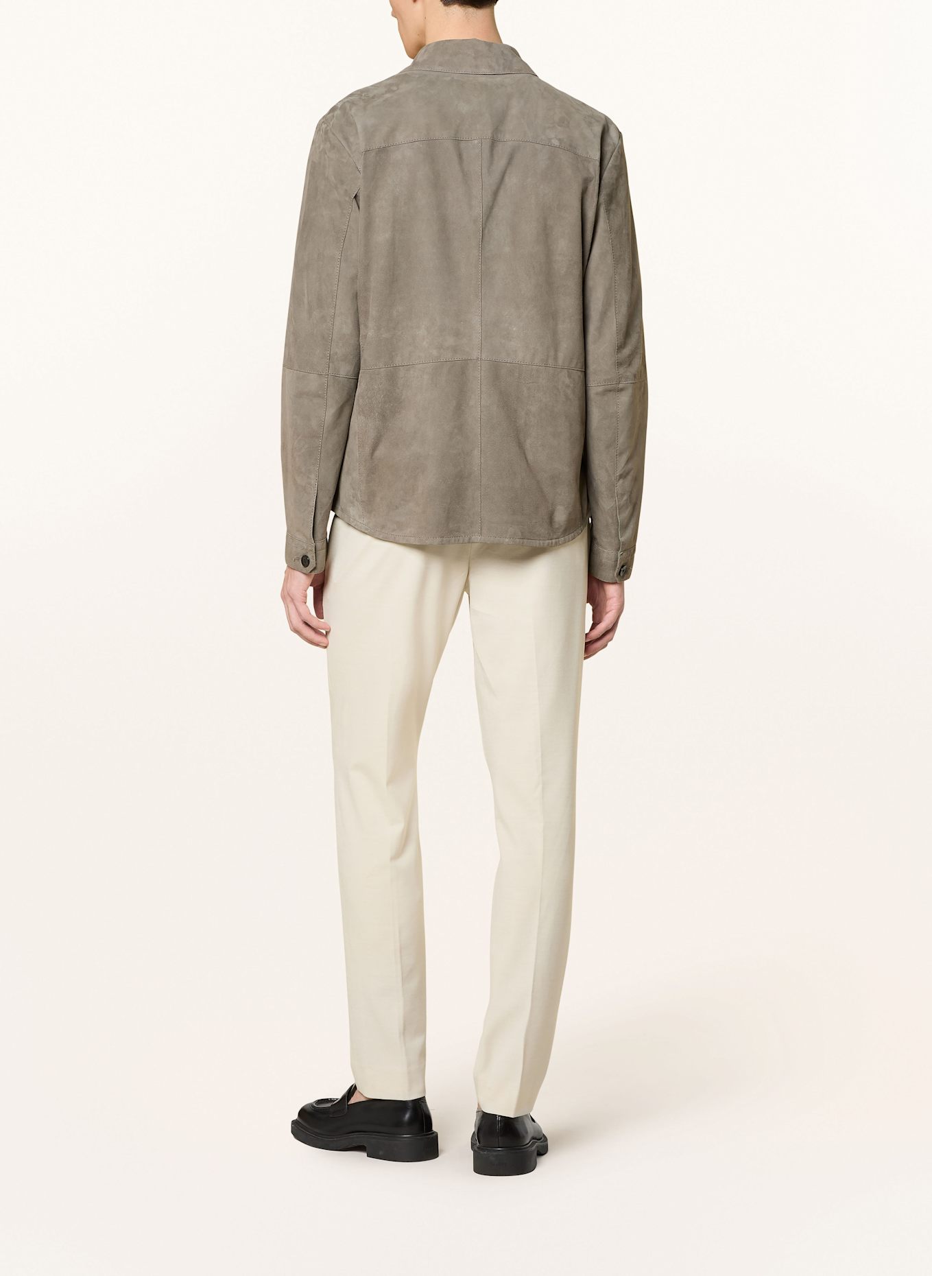 STRELLSON Overjacket CHADRON aus Leder: TAUPE
