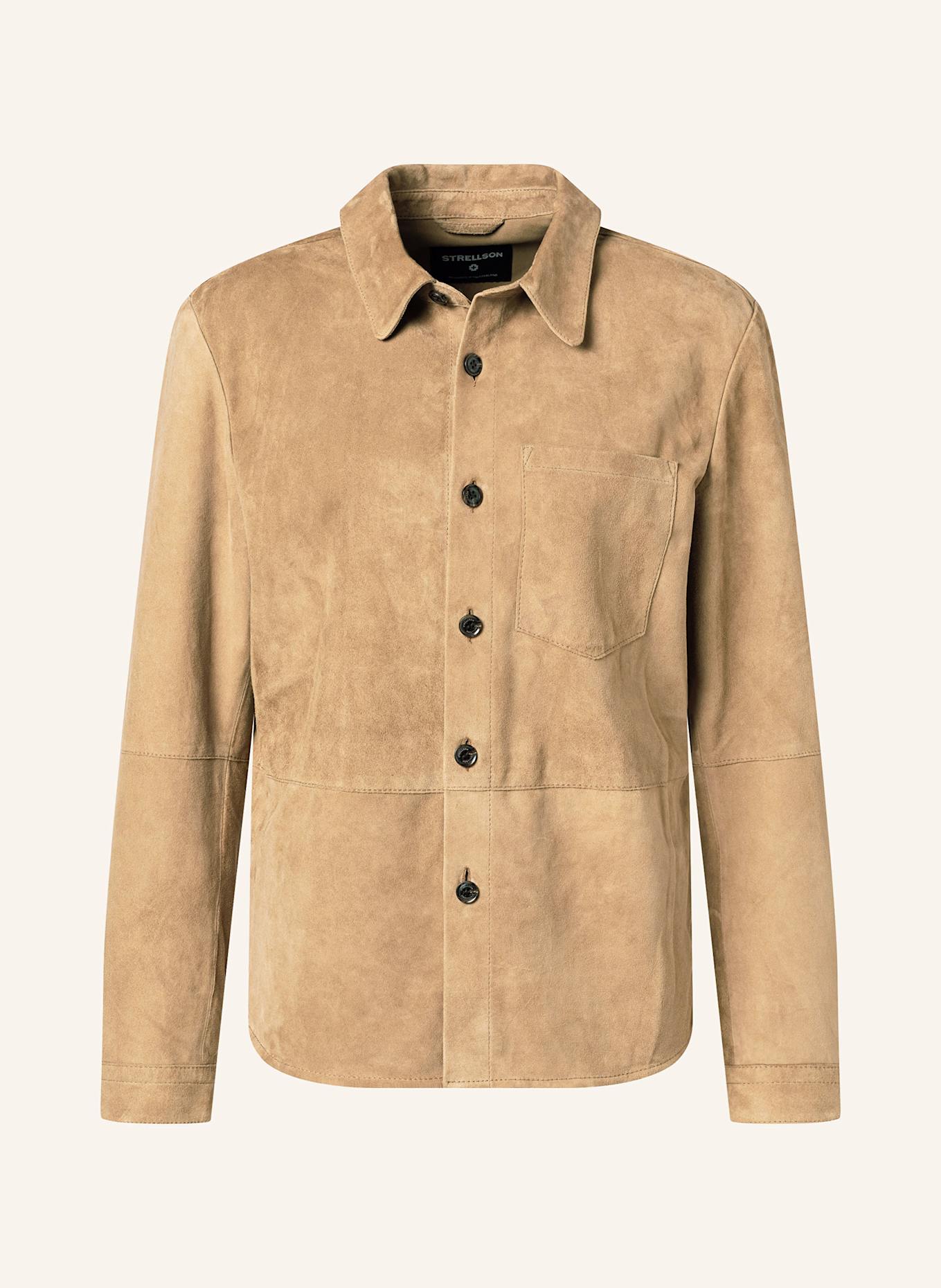 STRELLSON Overjacket CHADRON aus Leder: CAMEL
