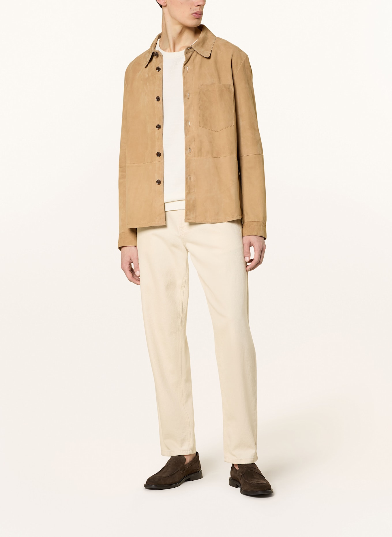 STRELLSON Overjacket CHADRON aus Leder: CAMEL