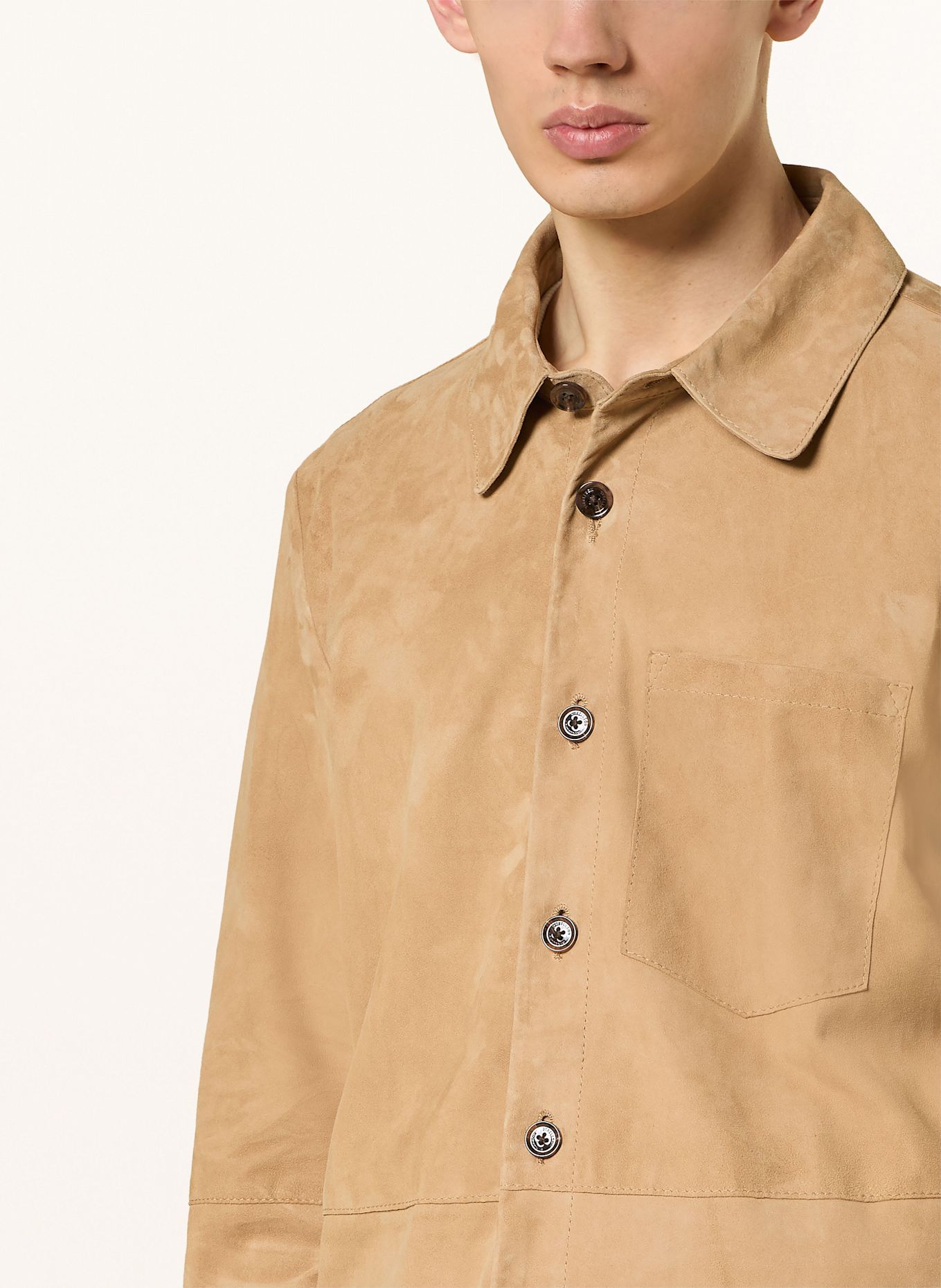 STRELLSON Overjacket CHADRON aus Leder: CAMEL