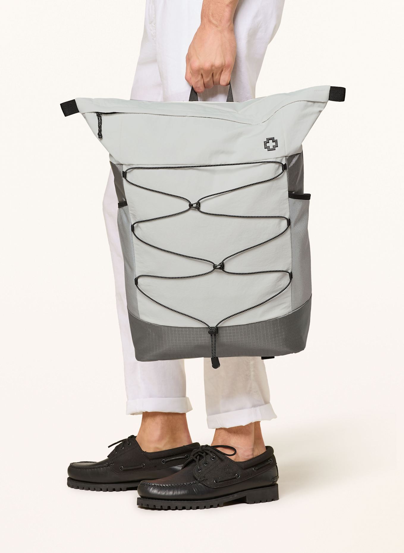 STRELLSON HOMERTON SEBASTIAN backpack with laptop compartment: WHITE / LIGHT GRAY