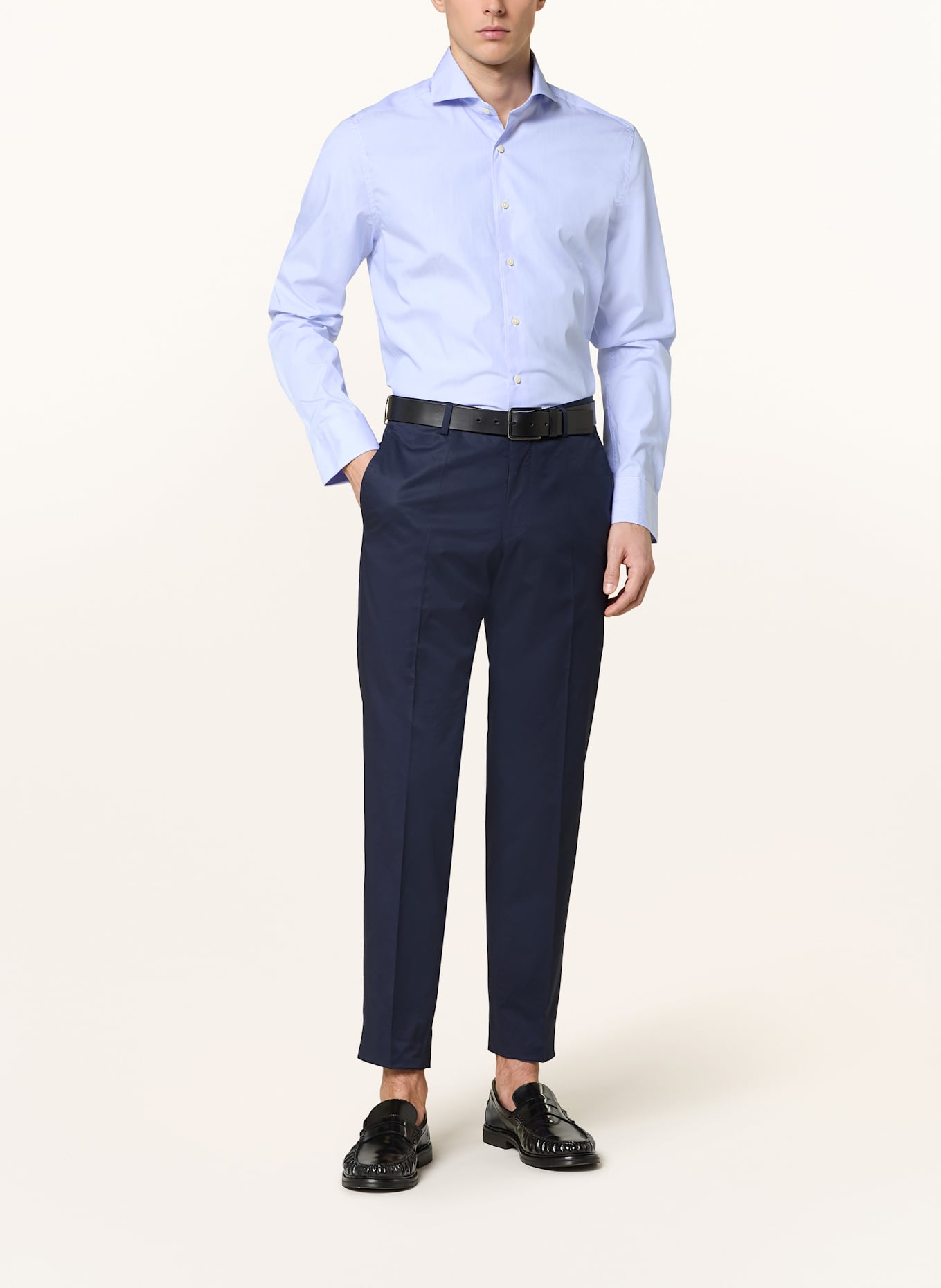 STROKESMAN'S Hemd Regular Fit: HELLBLAU / WEISS