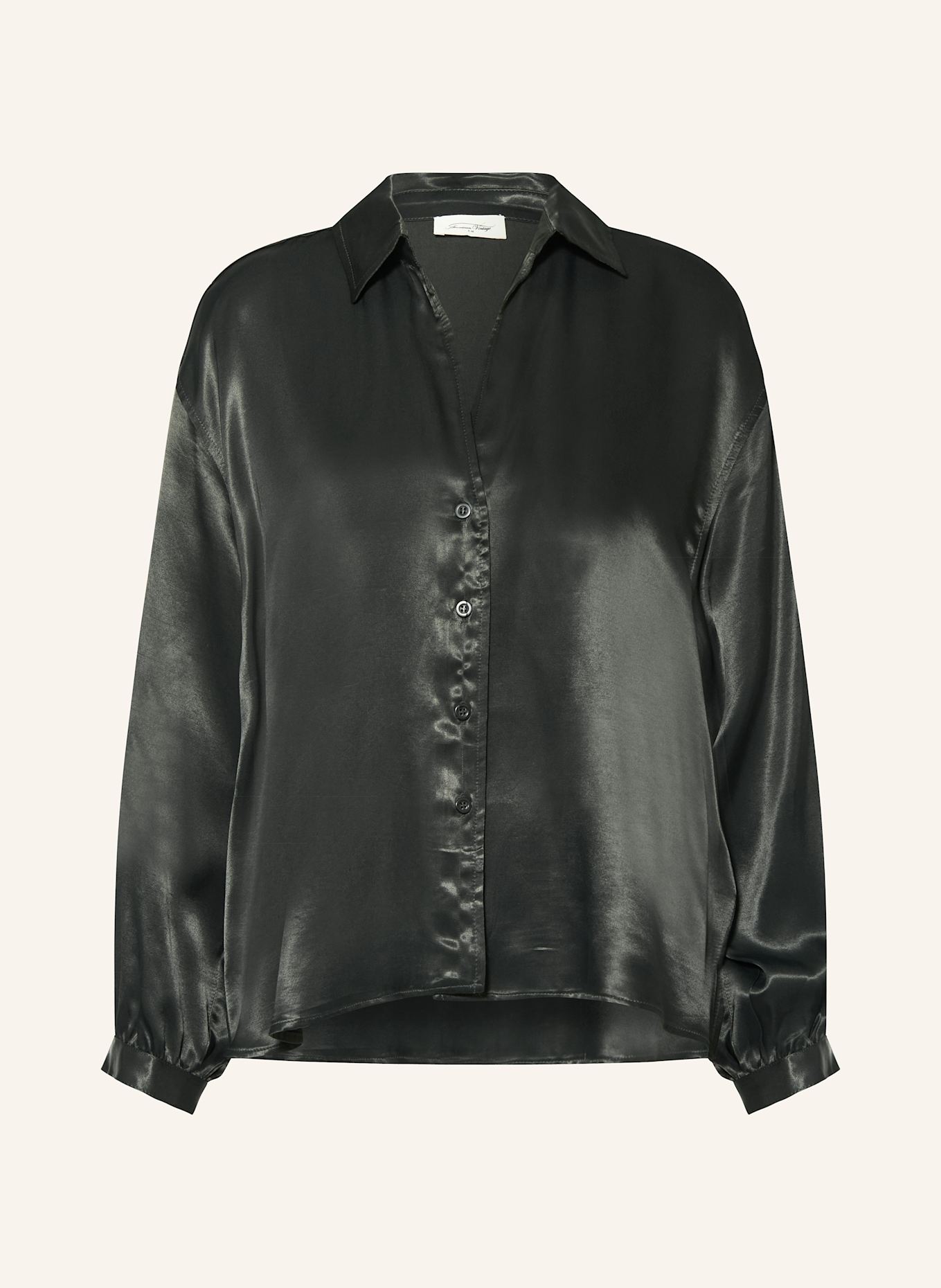 American Vintage Satinbluse UNYL: SCHWARZ