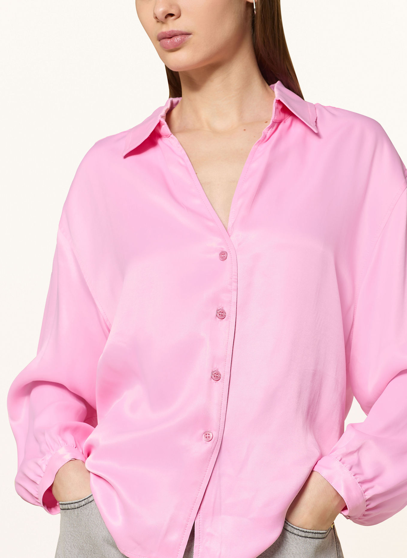 American Vintage Satinbluse UNYL: ROSA
