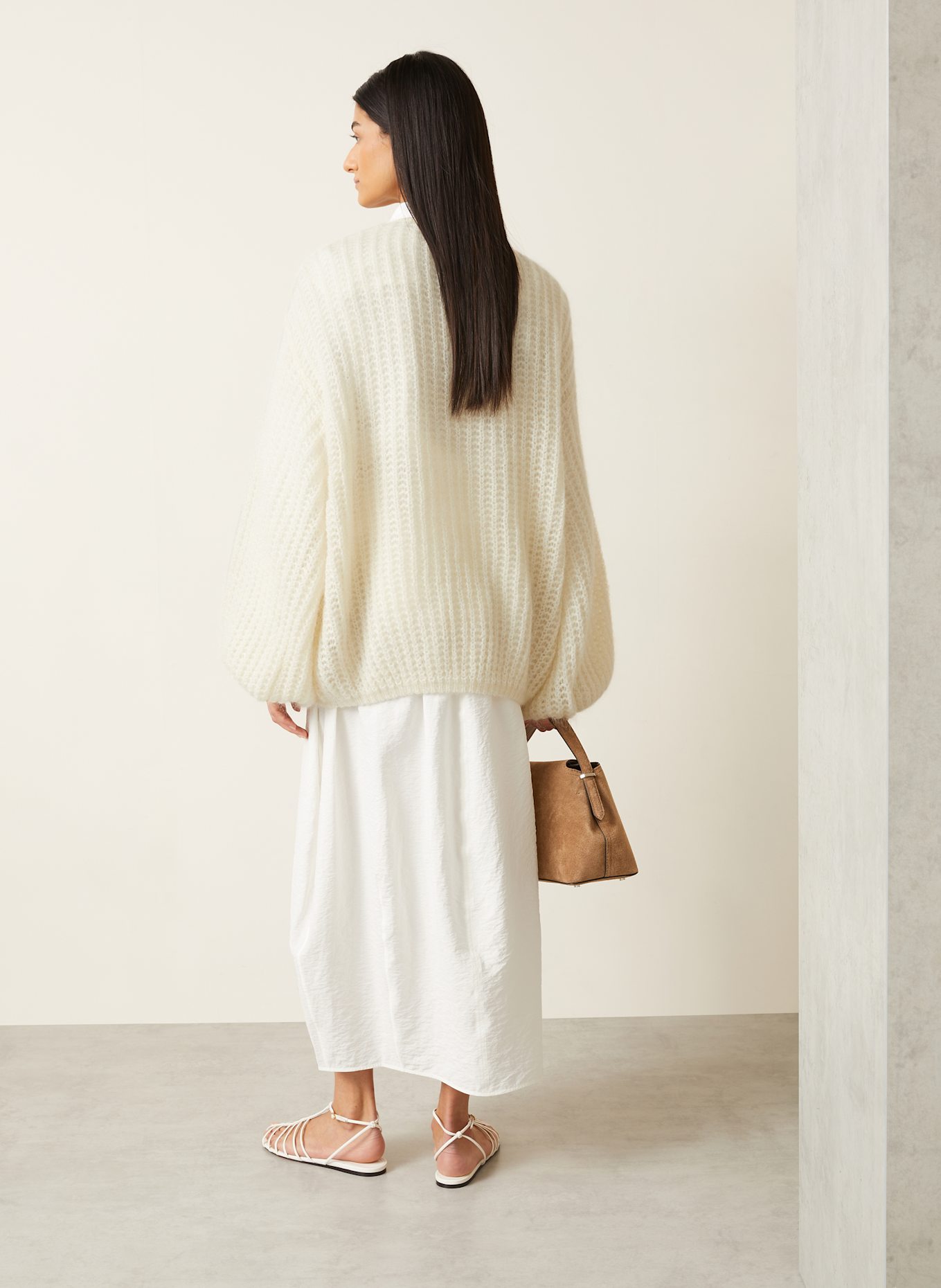 TOTEME Strickhülle mit Mohair: ECRU