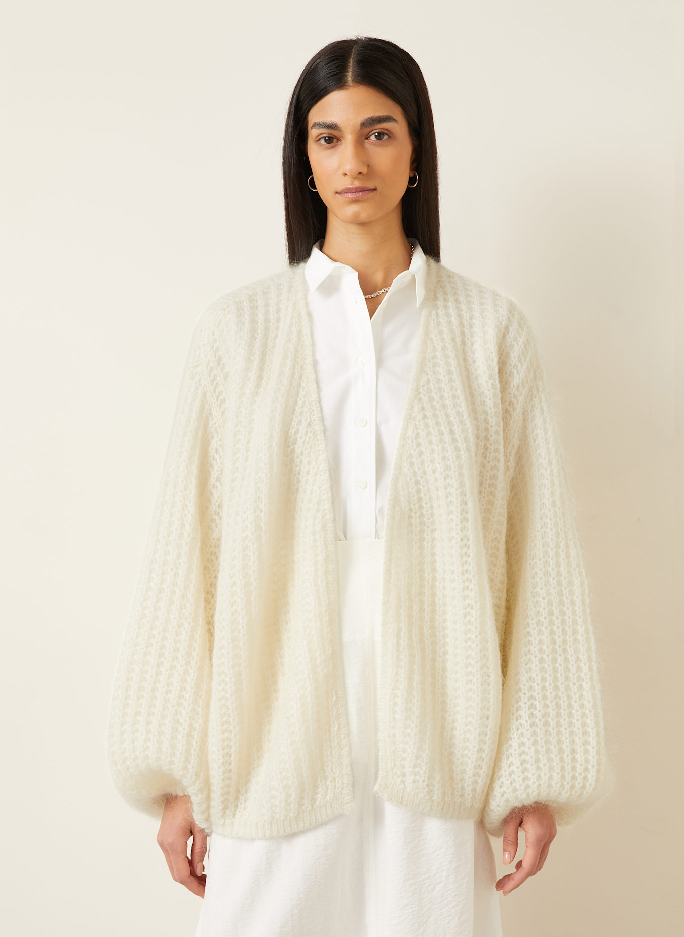 TOTEME Strickhülle mit Mohair: ECRU