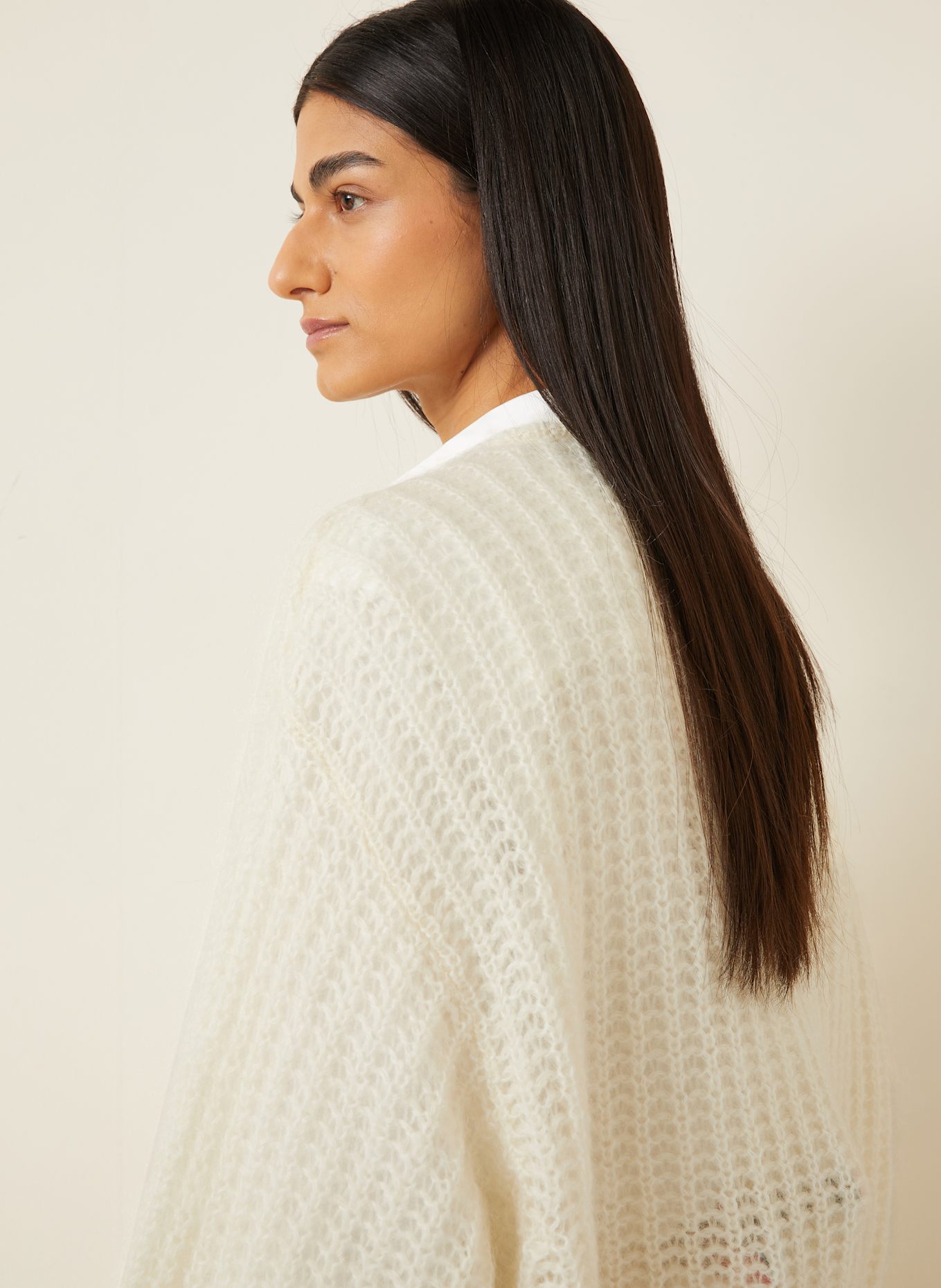 TOTEME Strickhülle mit Mohair: ECRU