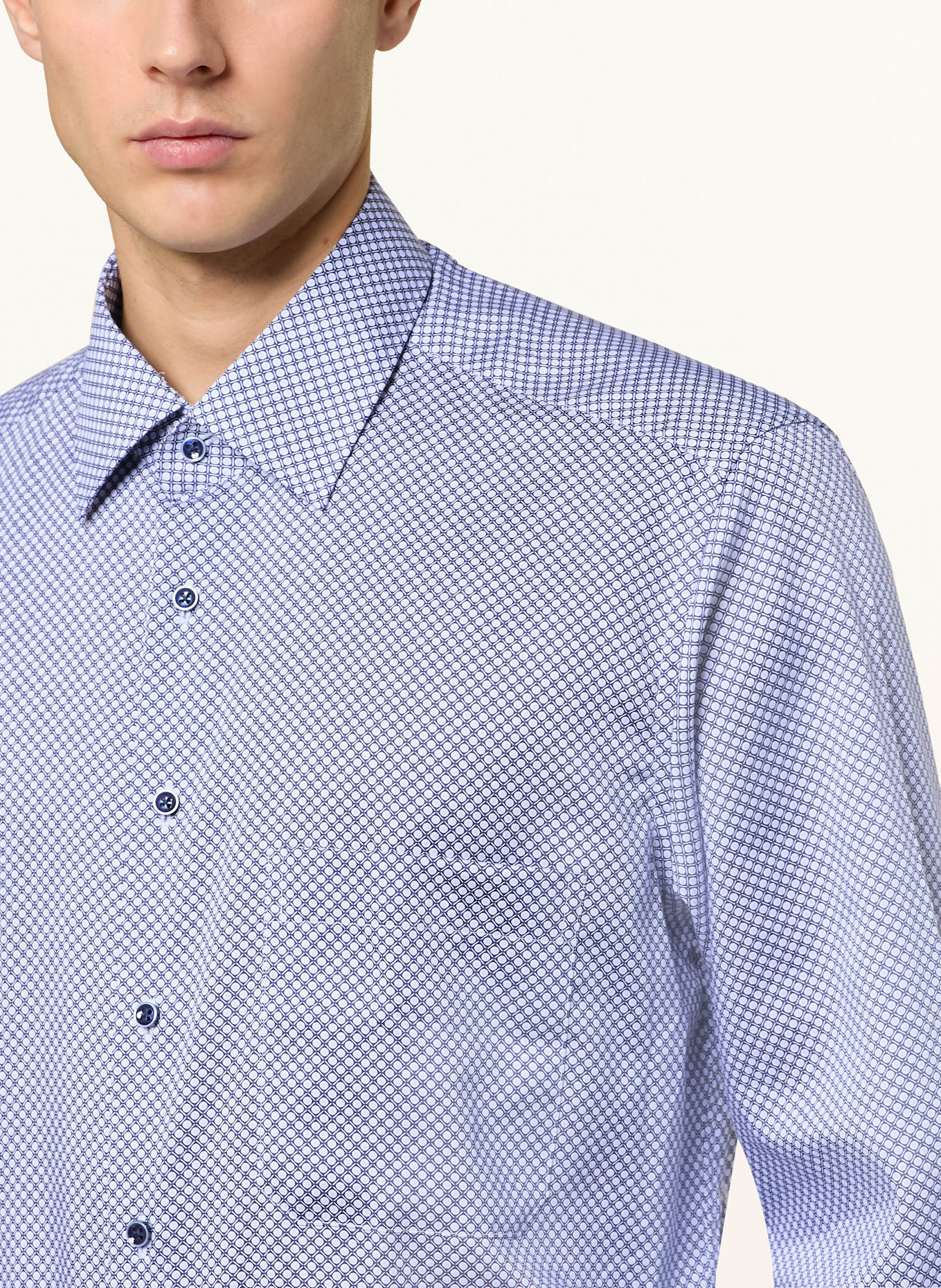ETERNA Košile Comfort Fit: MODRÁ