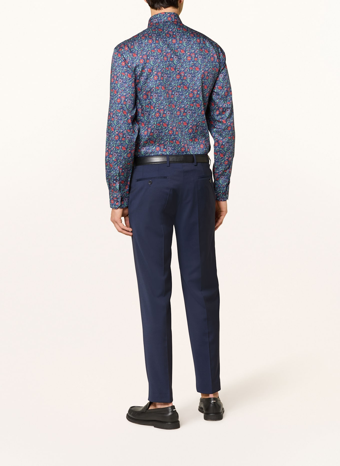 ETERNA Shirt comfort fit: DARK BLUE/ RED/ GREEN