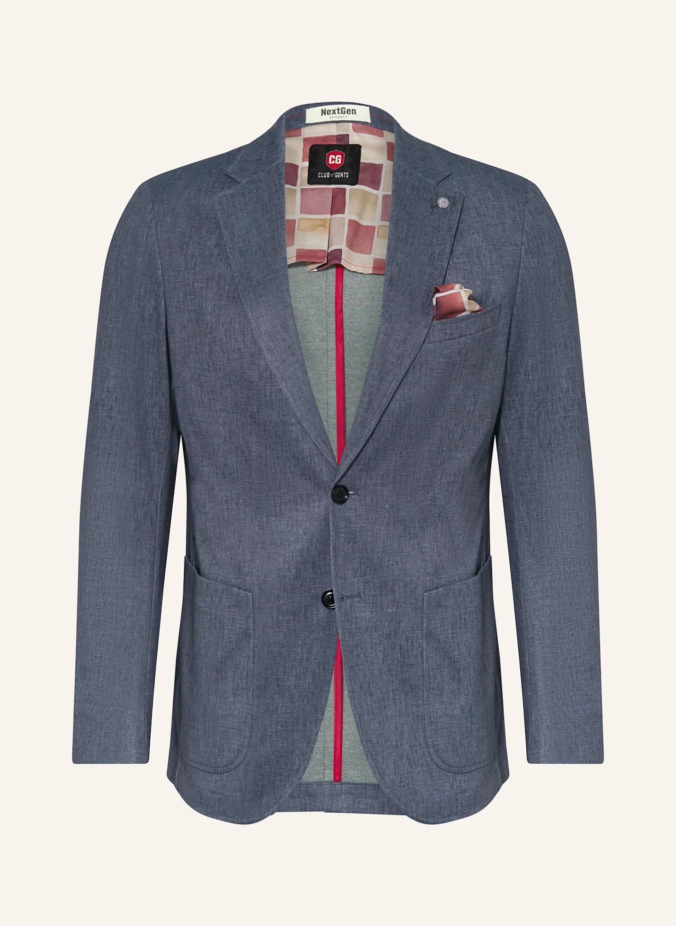 CG - CLUB of GENTS Anzugsakko CG CARTER Slim Fit aus Jersey: 63 DUNKELBLAU