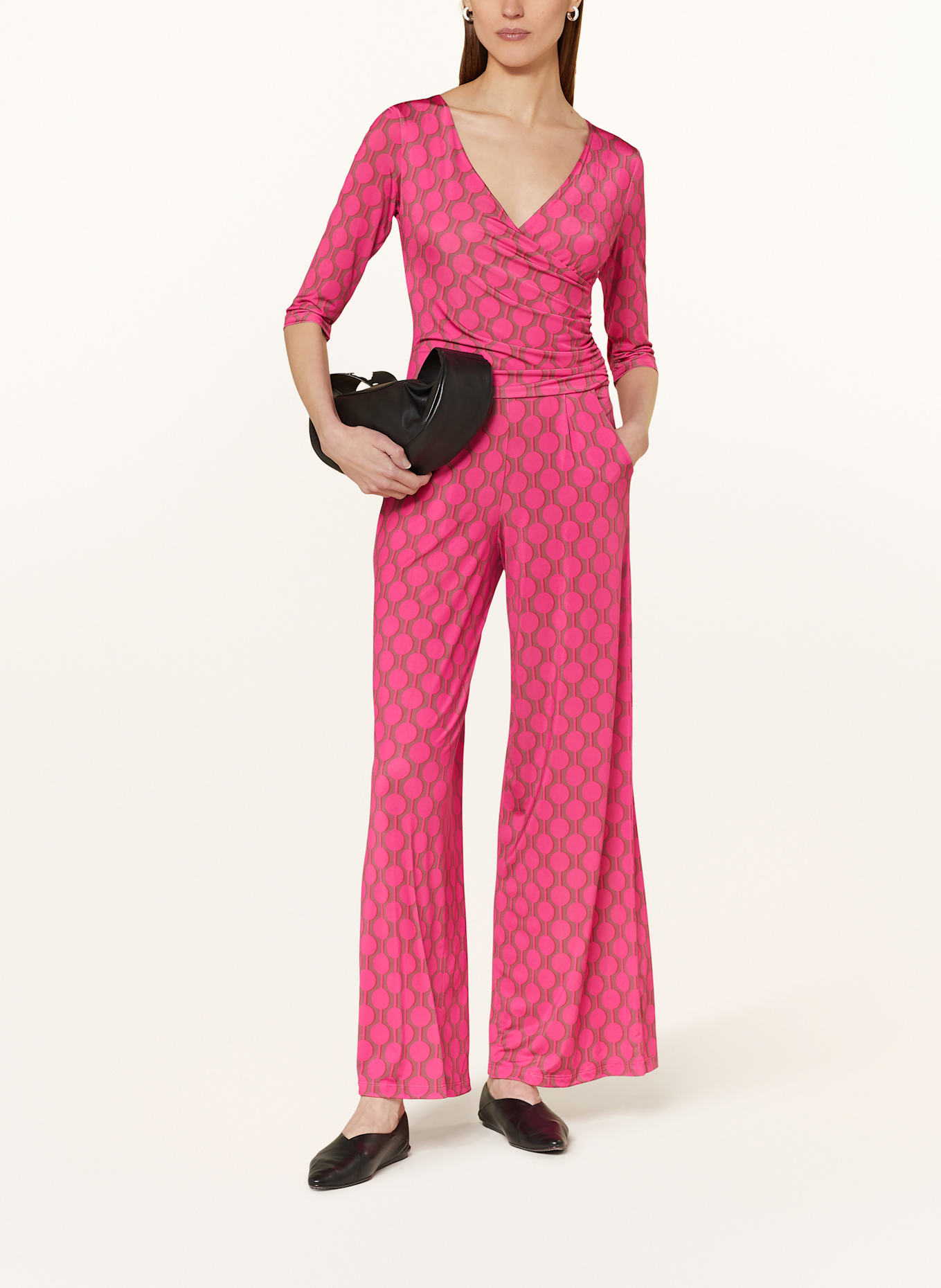 marivie Jersey-Jumpsuit JUMP IN! mit 3/4-Arm: PINK/ BRAUN