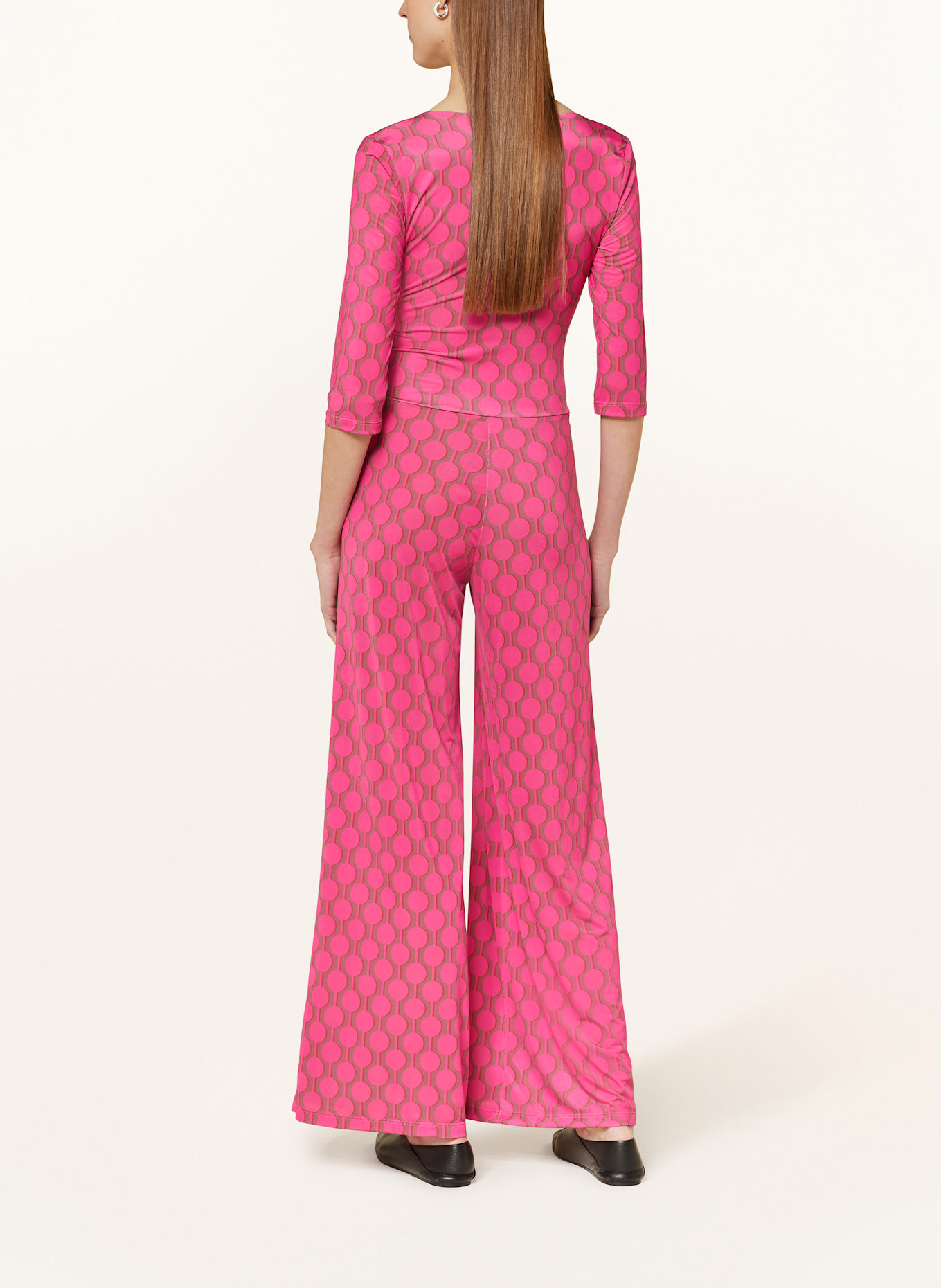 marivie Jersey-Jumpsuit JUMP IN! mit 3/4-Arm: PINK/ BRAUN