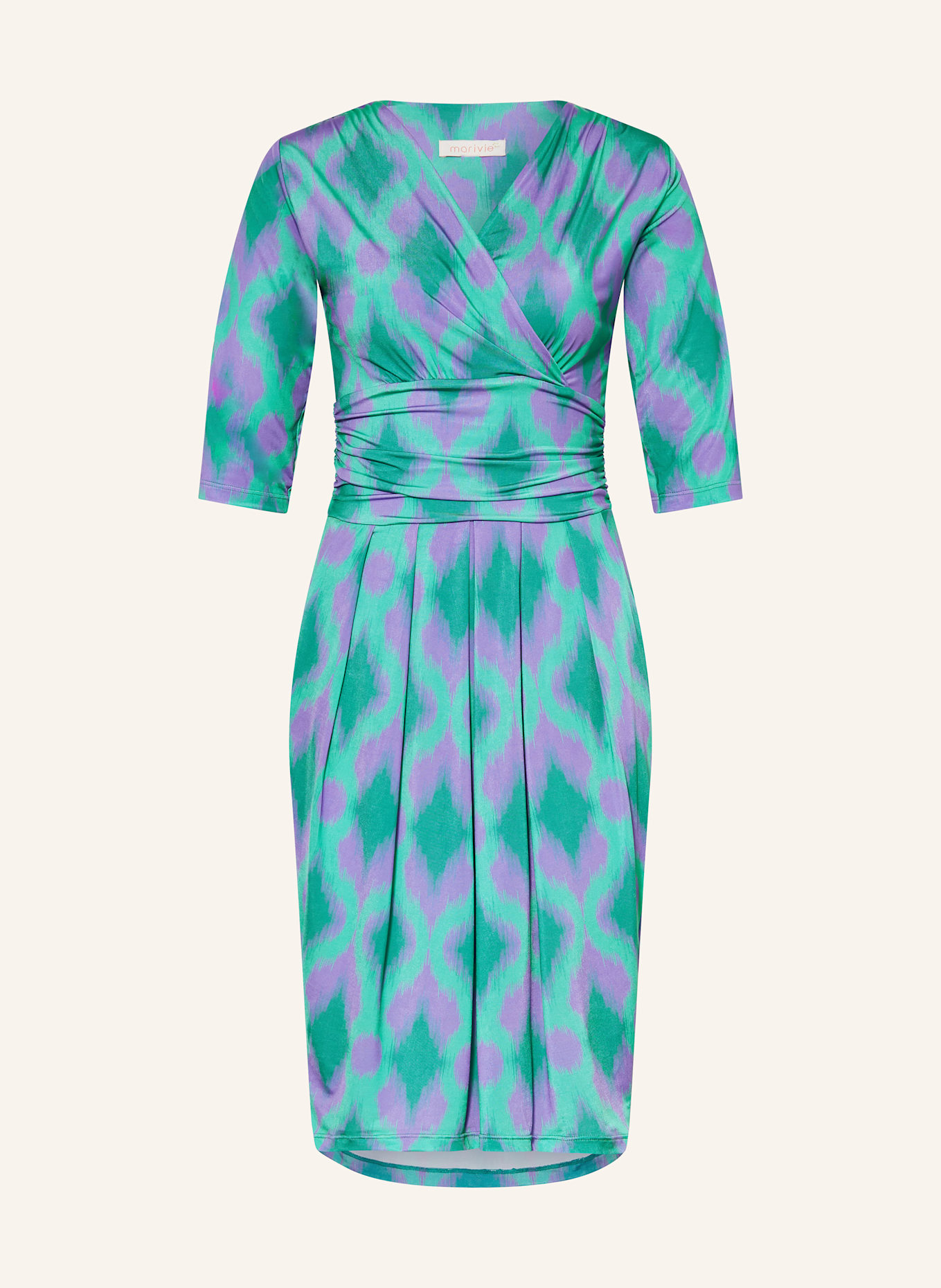 marivie Jerseykleid I NEED MORE MONEY!: GRÜN/ HELLLILA
