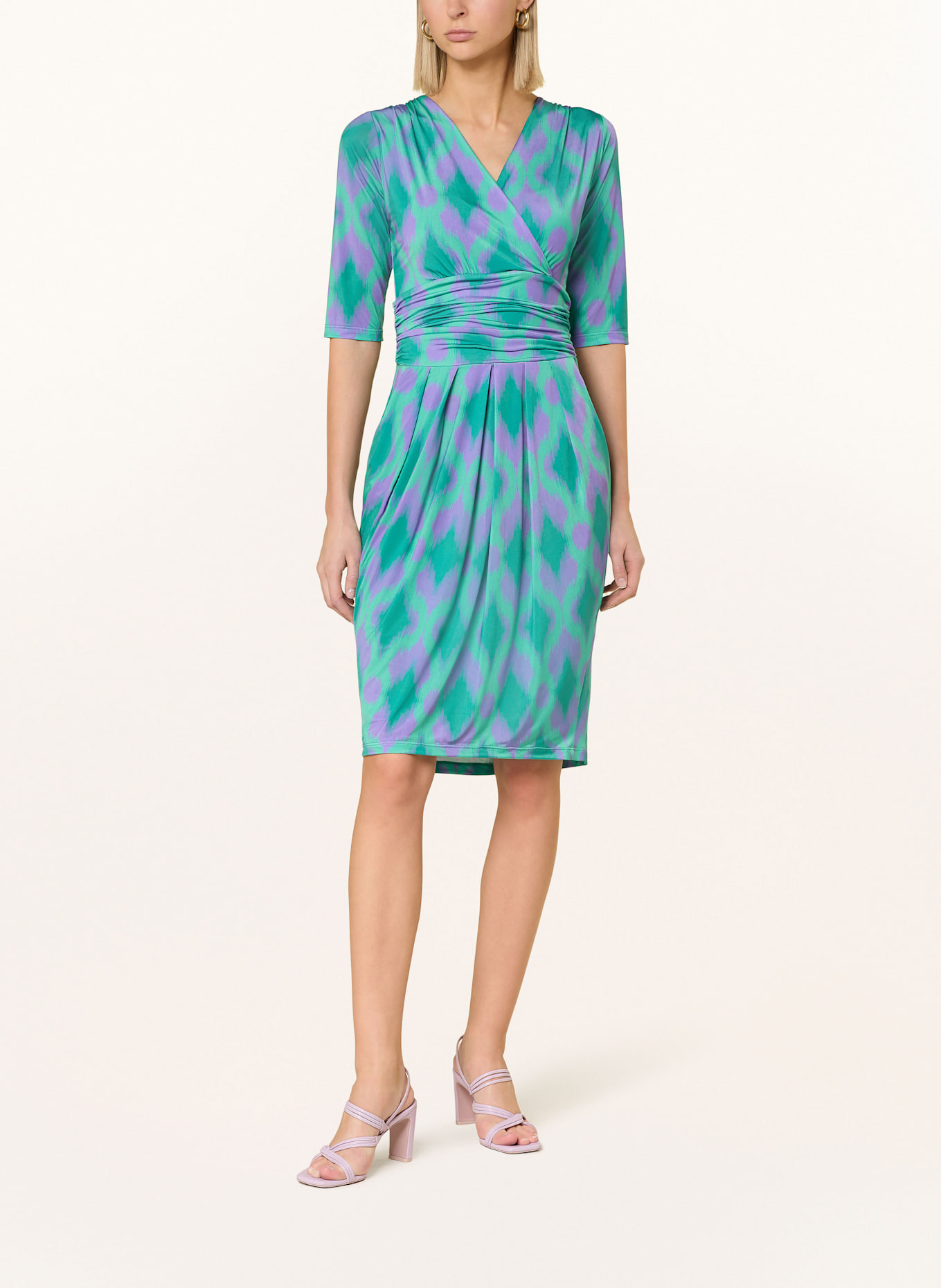 marivie Jerseykleid I NEED MORE MONEY!: GRÜN/ HELLLILA
