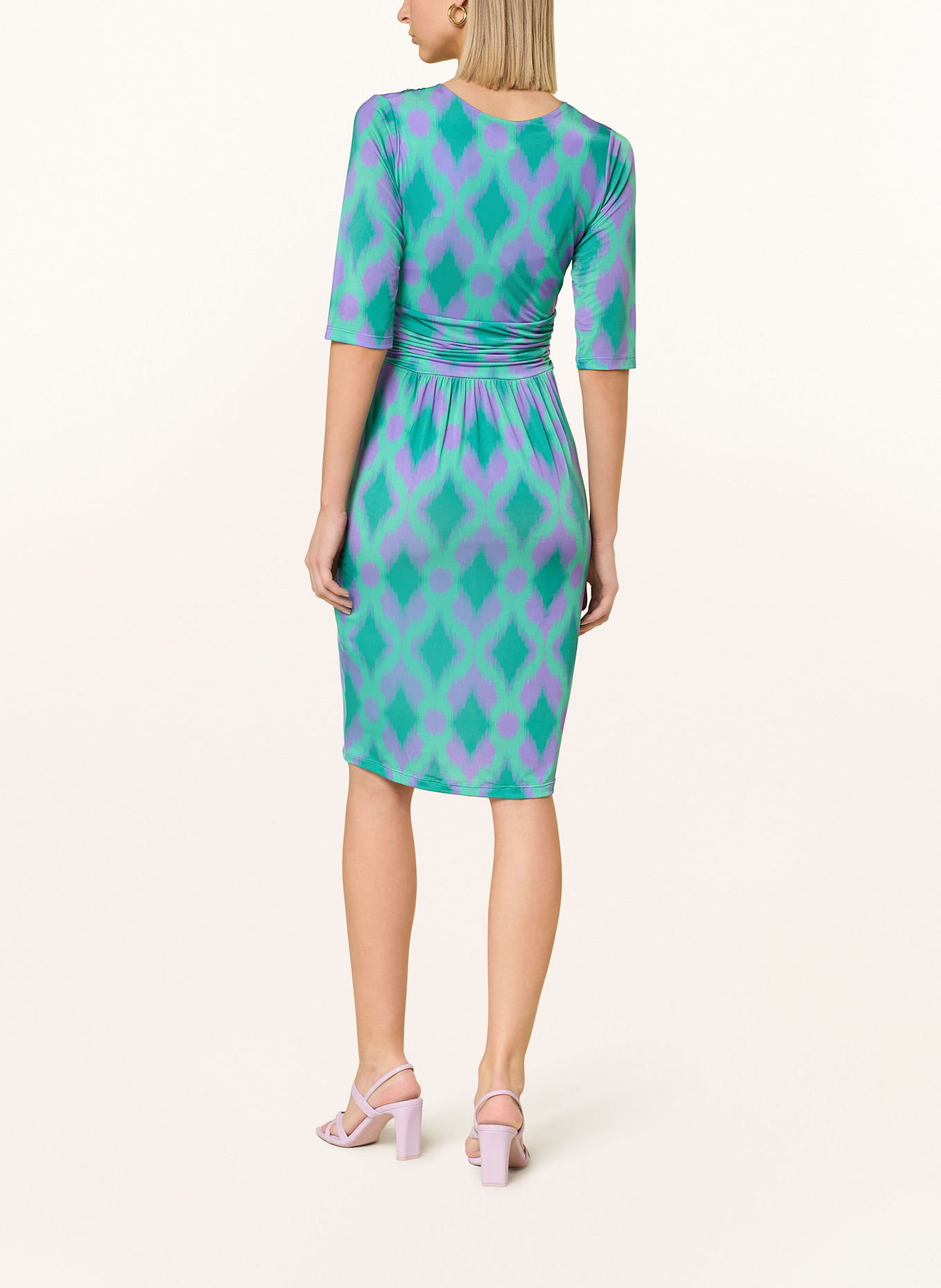 marivie Jerseykleid I NEED MORE MONEY!: GRÜN/ HELLLILA