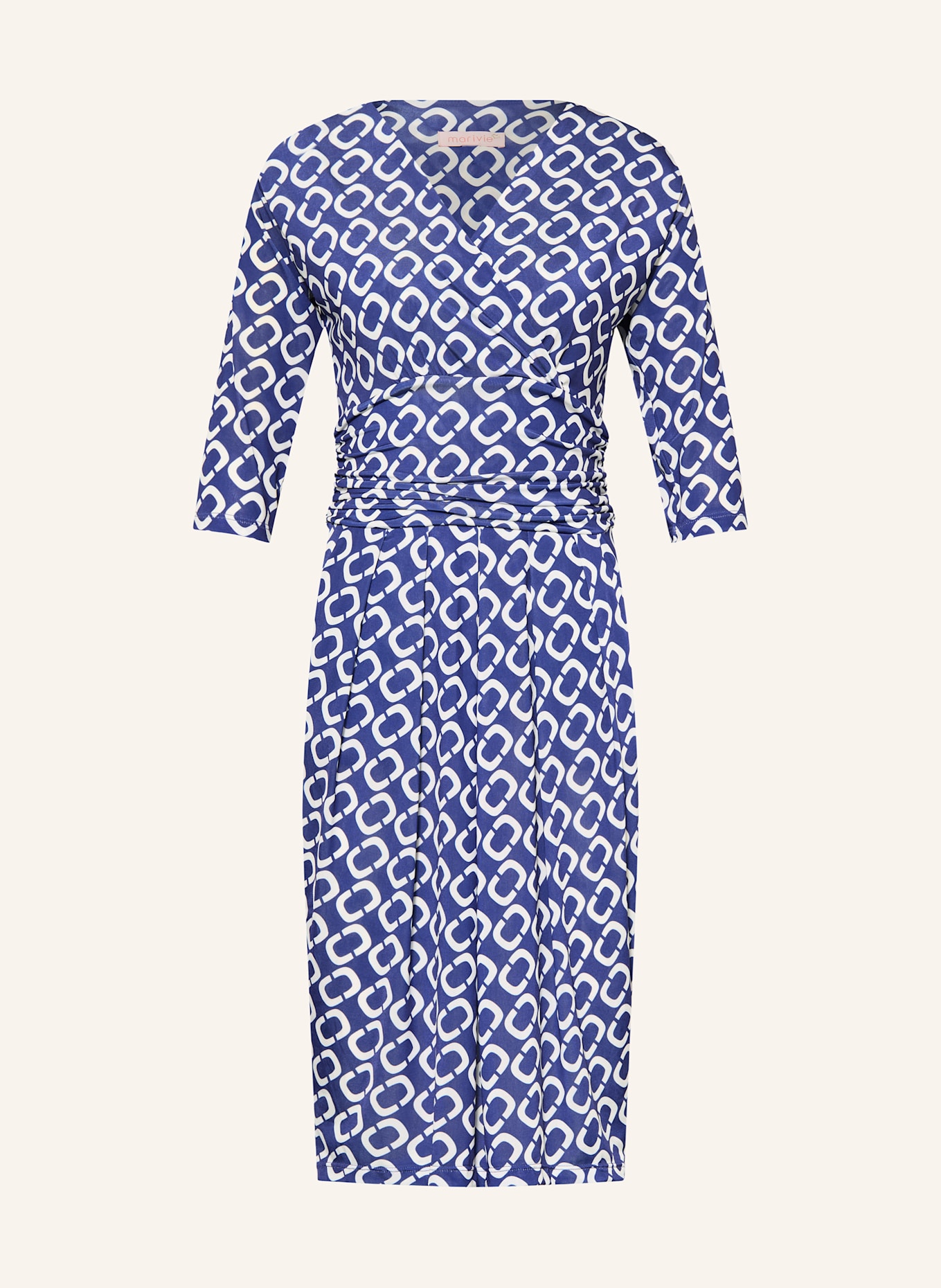 marivie Jerseykleid I NEED MORE MONEY!: BLAU/ WEISS