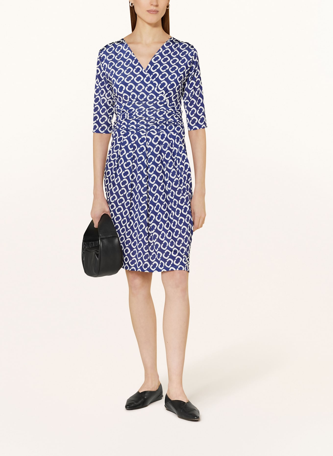 marivie Jerseykleid I NEED MORE MONEY!: BLAU/ WEISS