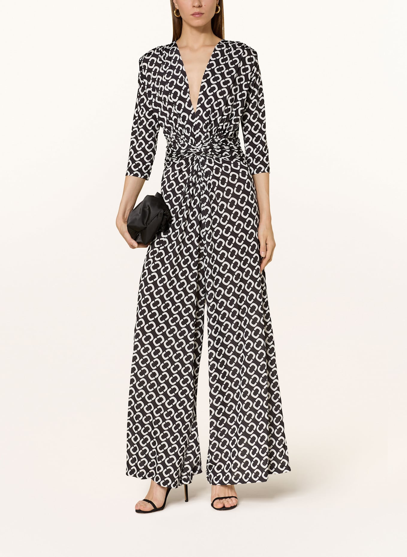 marivie Jumpsuit TEMPT ME! aus Jersey mit 3/4-Arm: SCHWARZ/ WEISS