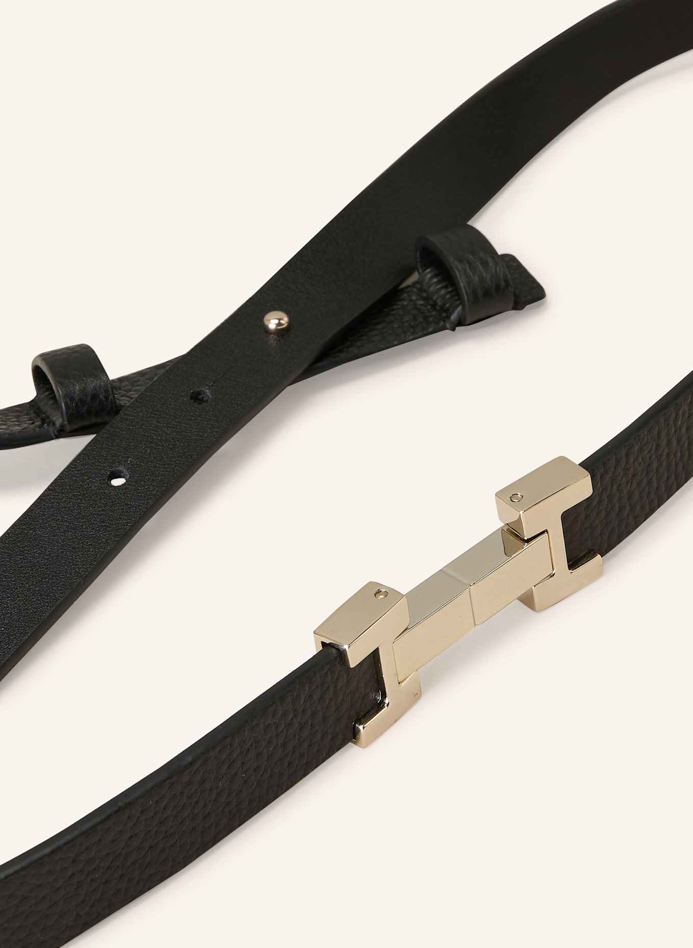 REISS Ledergürtel: SCHWARZ