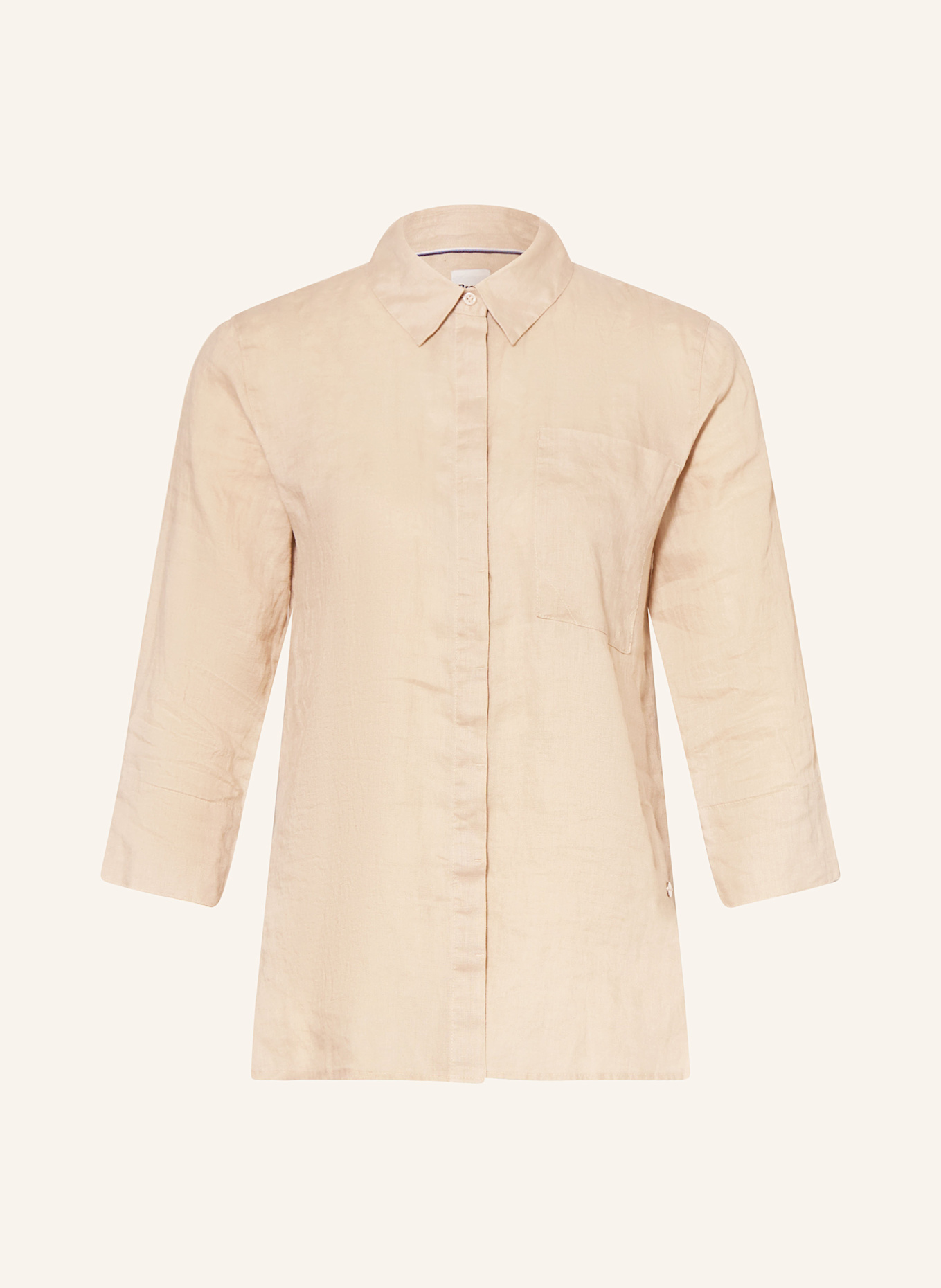 BRAX Hemdbluse VICKI aus Leinen mit 3/4-Arm: NUDE