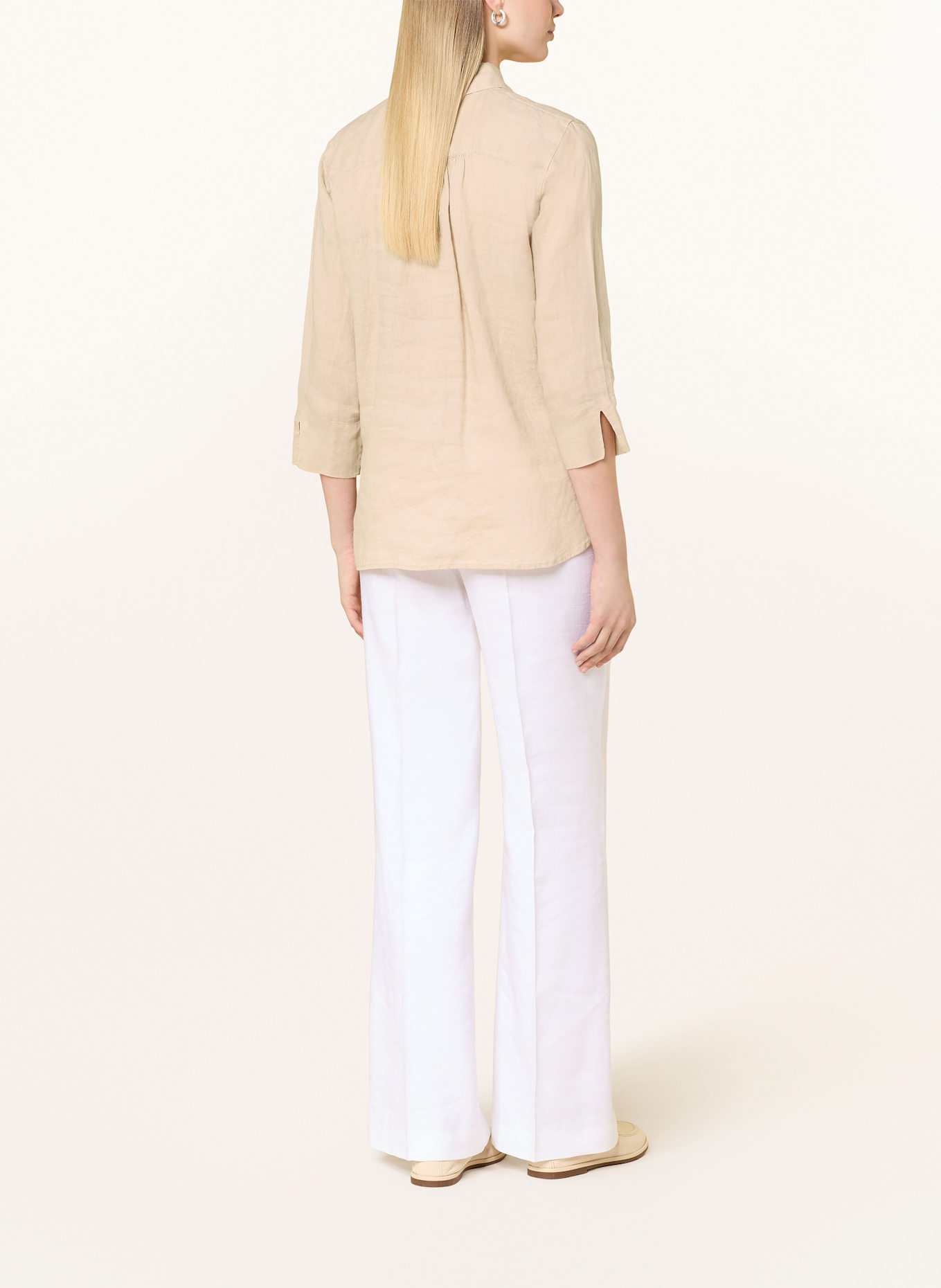 BRAX Hemdbluse VICKI aus Leinen mit 3/4-Arm: NUDE