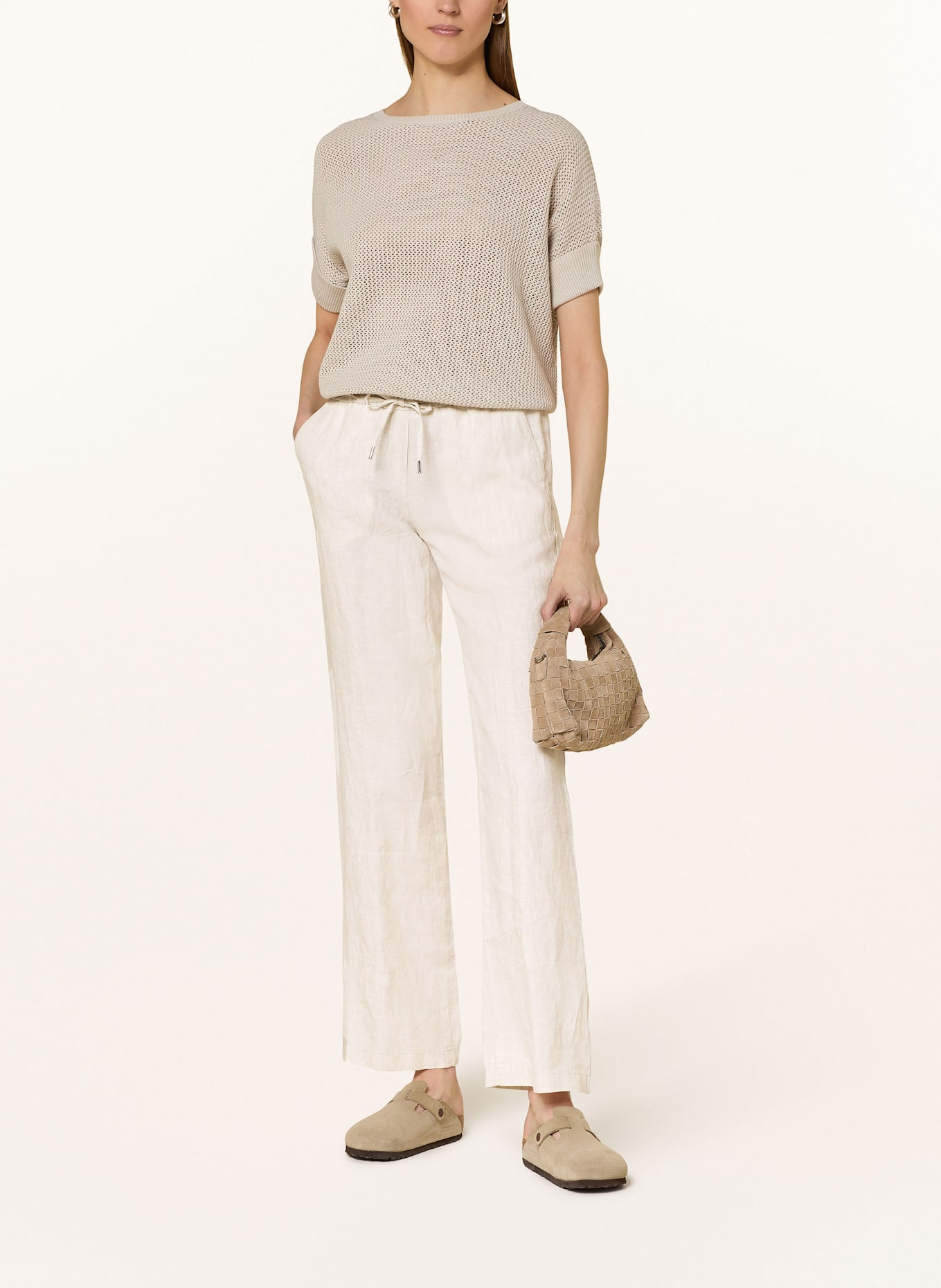 BRAX Spodnie z lnu FARINA: BEŻOWY