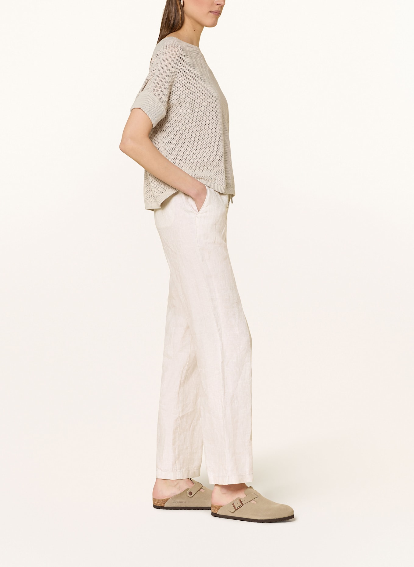 BRAX Spodnie z lnu FARINA: BEŻOWY