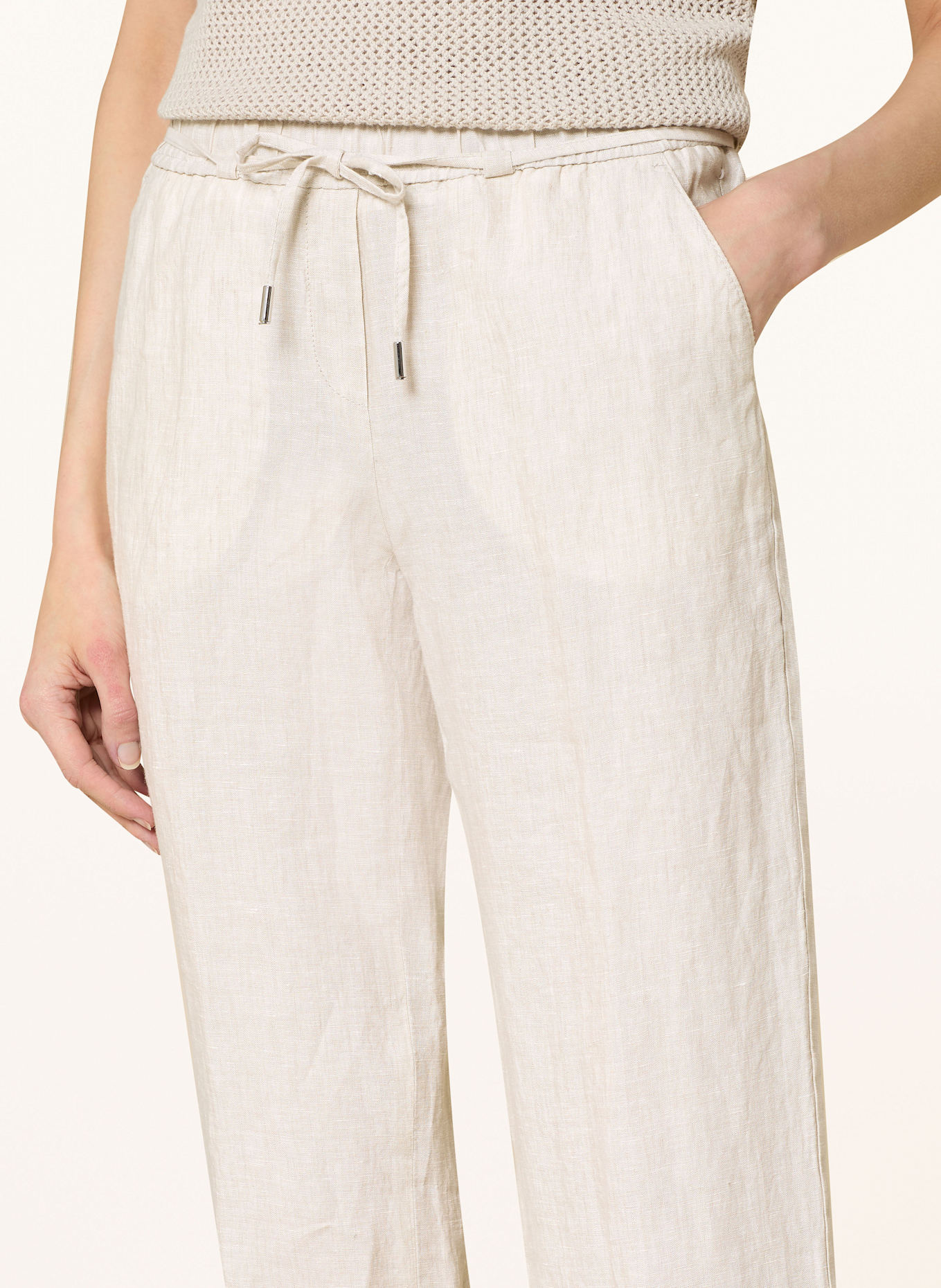 BRAX Spodnie z lnu FARINA: BEŻOWY