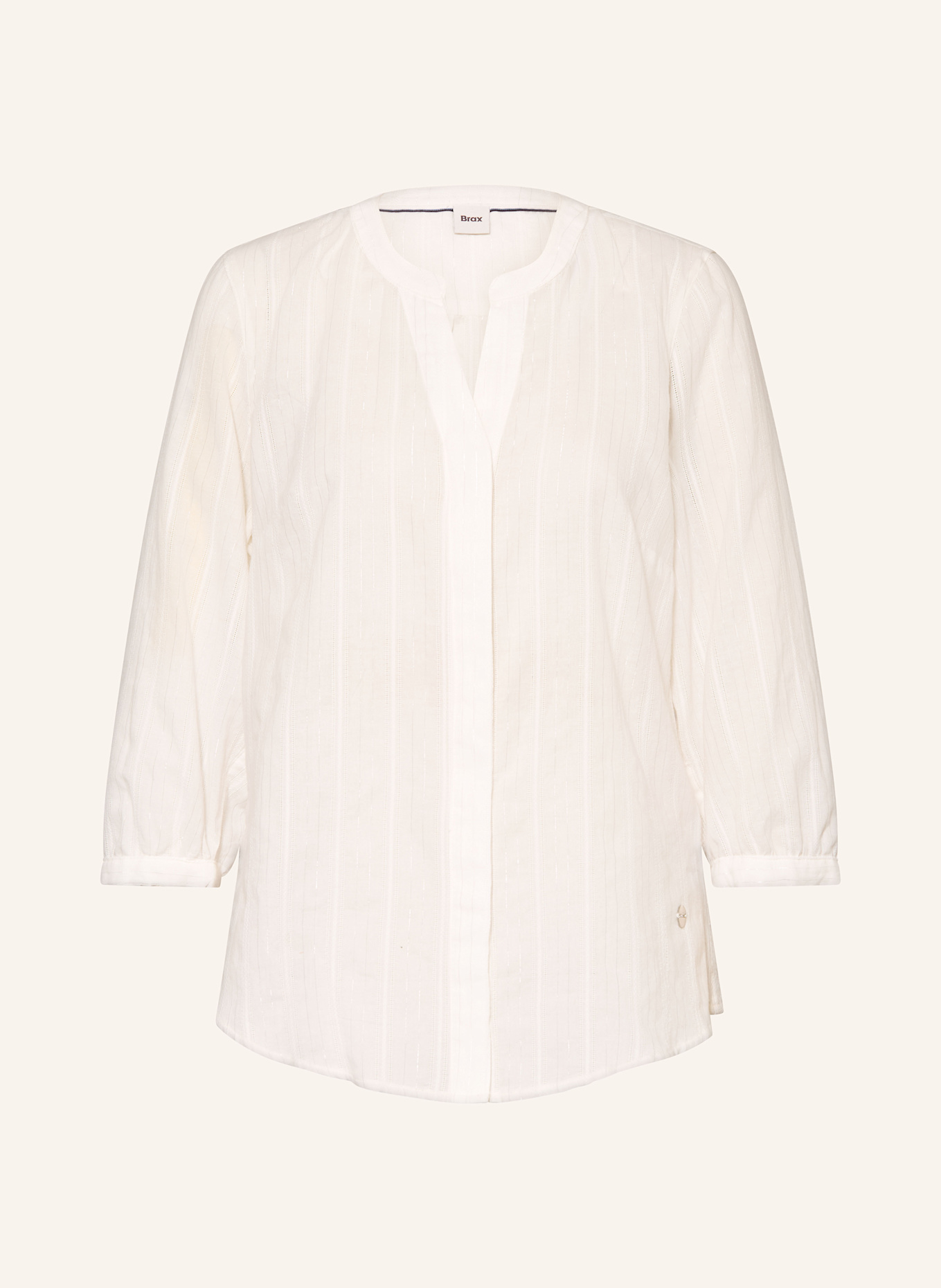 BRAX Bluse VELIA mit 3/4-Arm: WEISS / SILBER