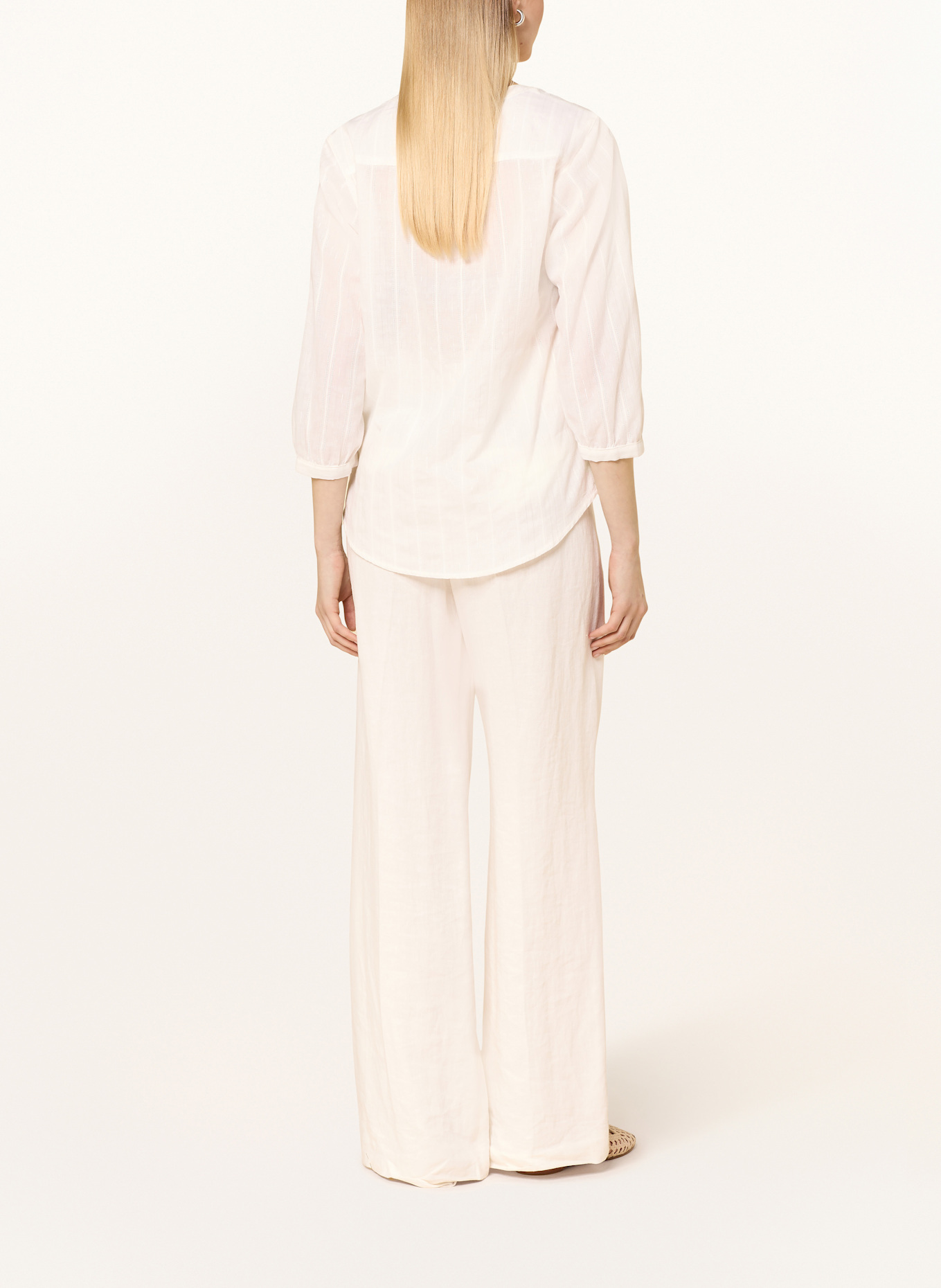 BRAX Bluse VELIA mit 3/4-Arm: WEISS / SILBER