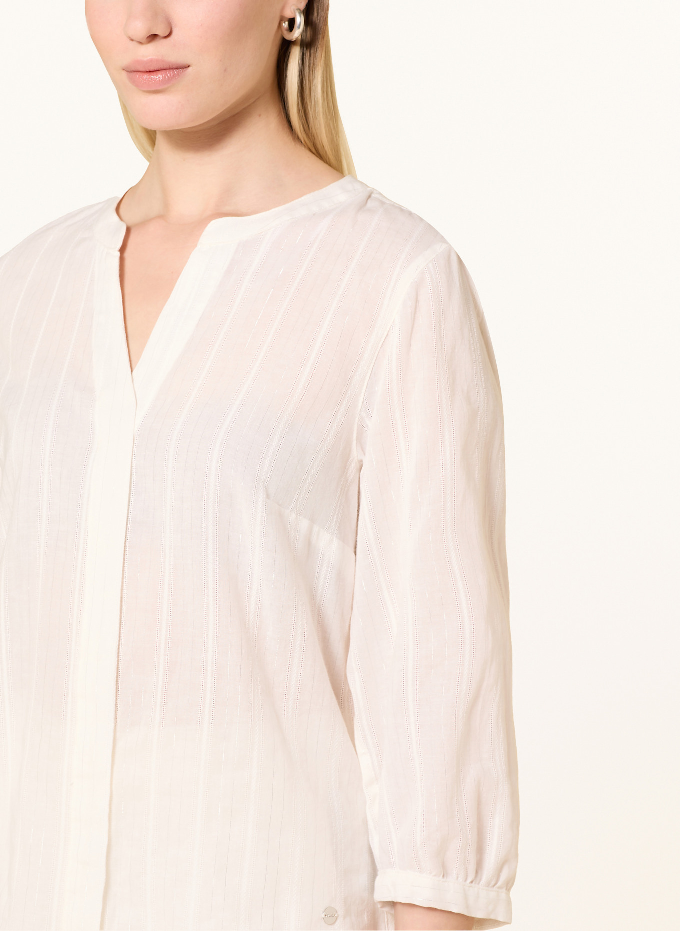 BRAX Bluse VELIA mit 3/4-Arm: WEISS / SILBER