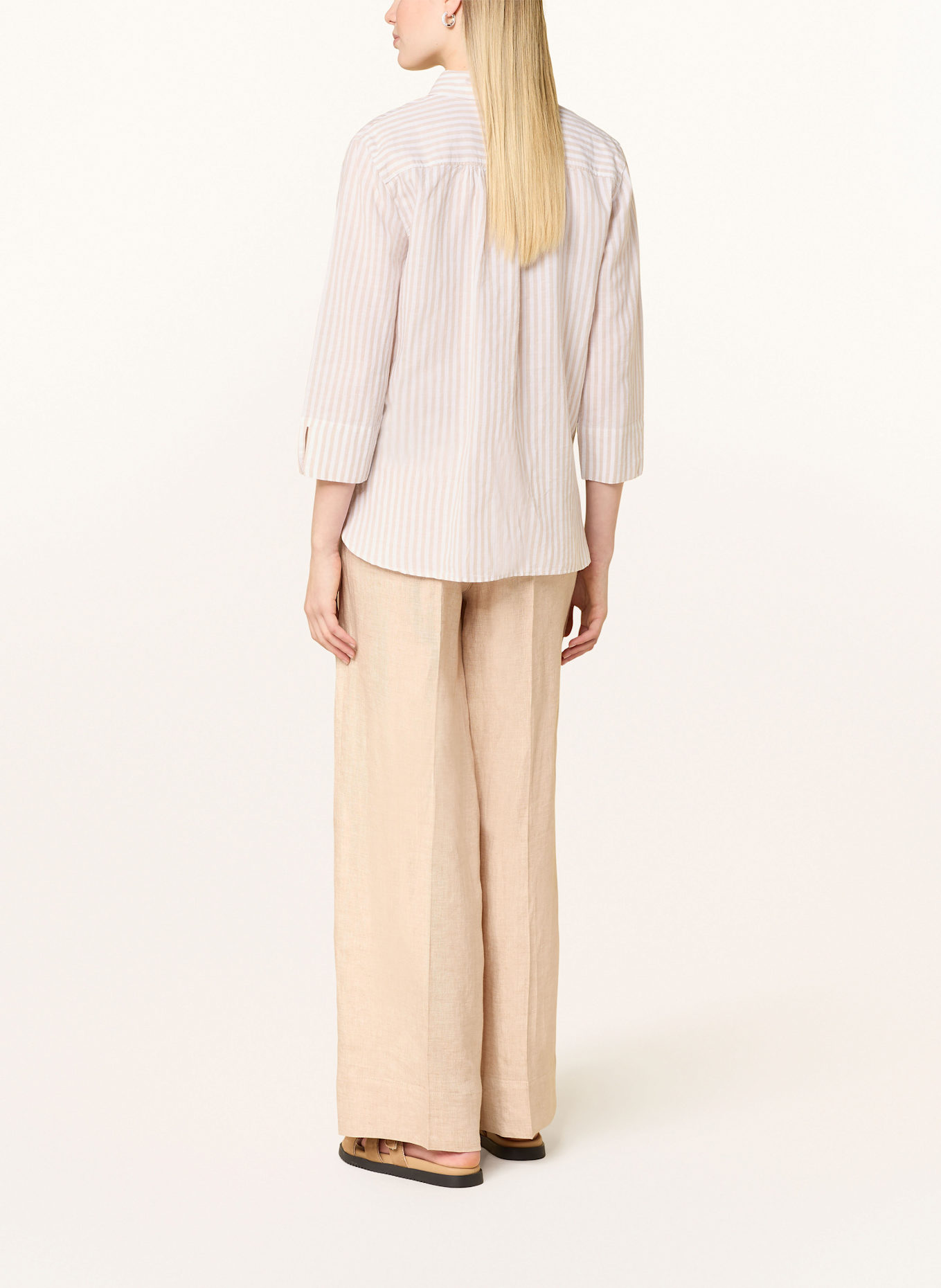 BRAX Hemdbluse VICKI mit Leinen: NUDE / WEISS