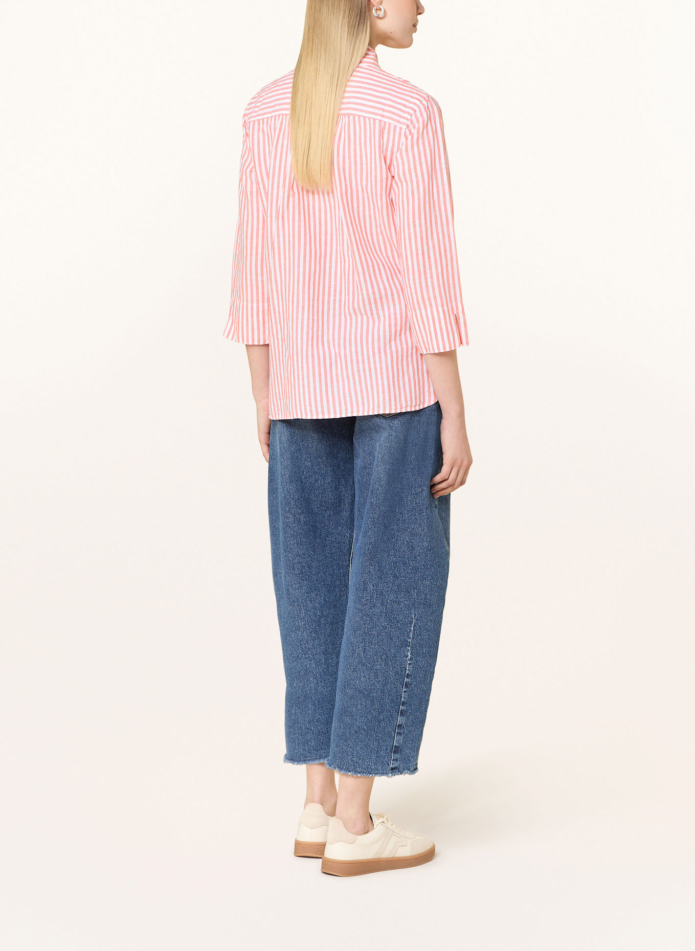 BRAX Hemdbluse VICKI mit Leinen: HELLROT / WEISS