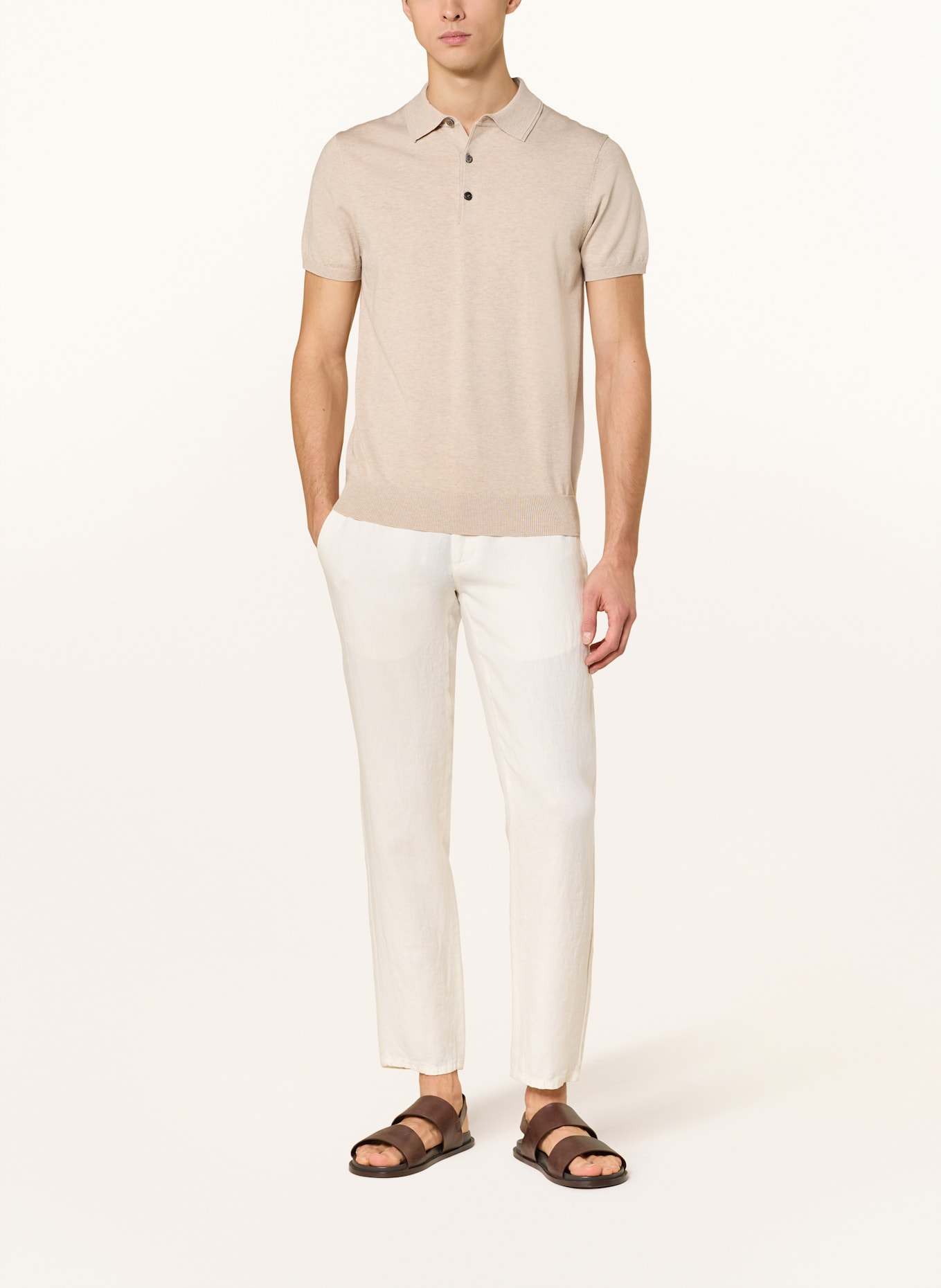 BRAX Leinenhose FABIO JOK im Jogging-Stil Regular Fit: WEISS