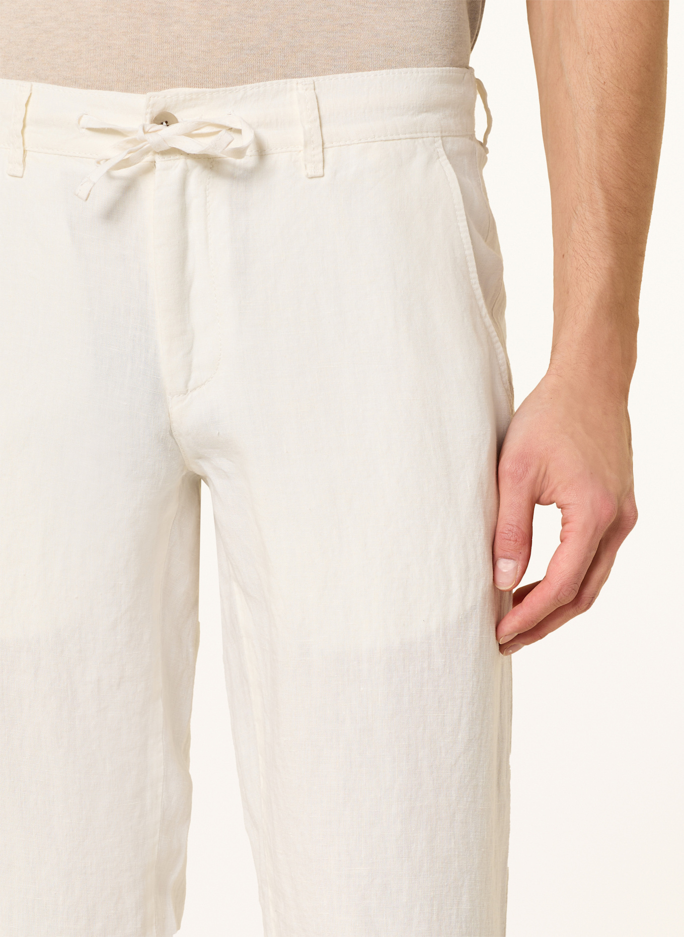 BRAX Leinenhose FABIO JOK im Jogging-Stil Regular Fit: WEISS
