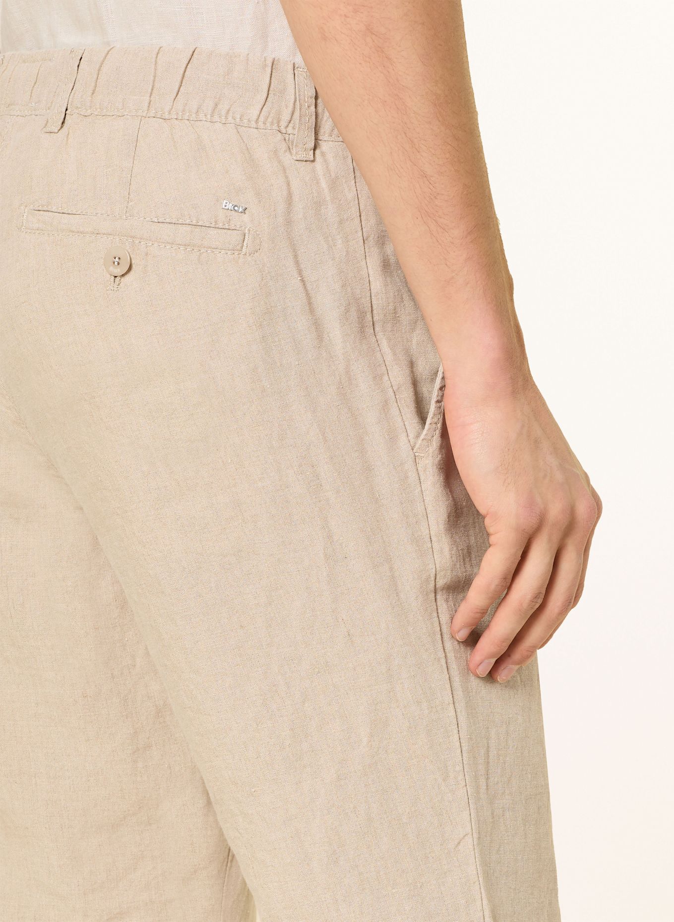 BRAX Leinenhose FABIO JOK im Jogging-Stil Regular Fit: BEIGE